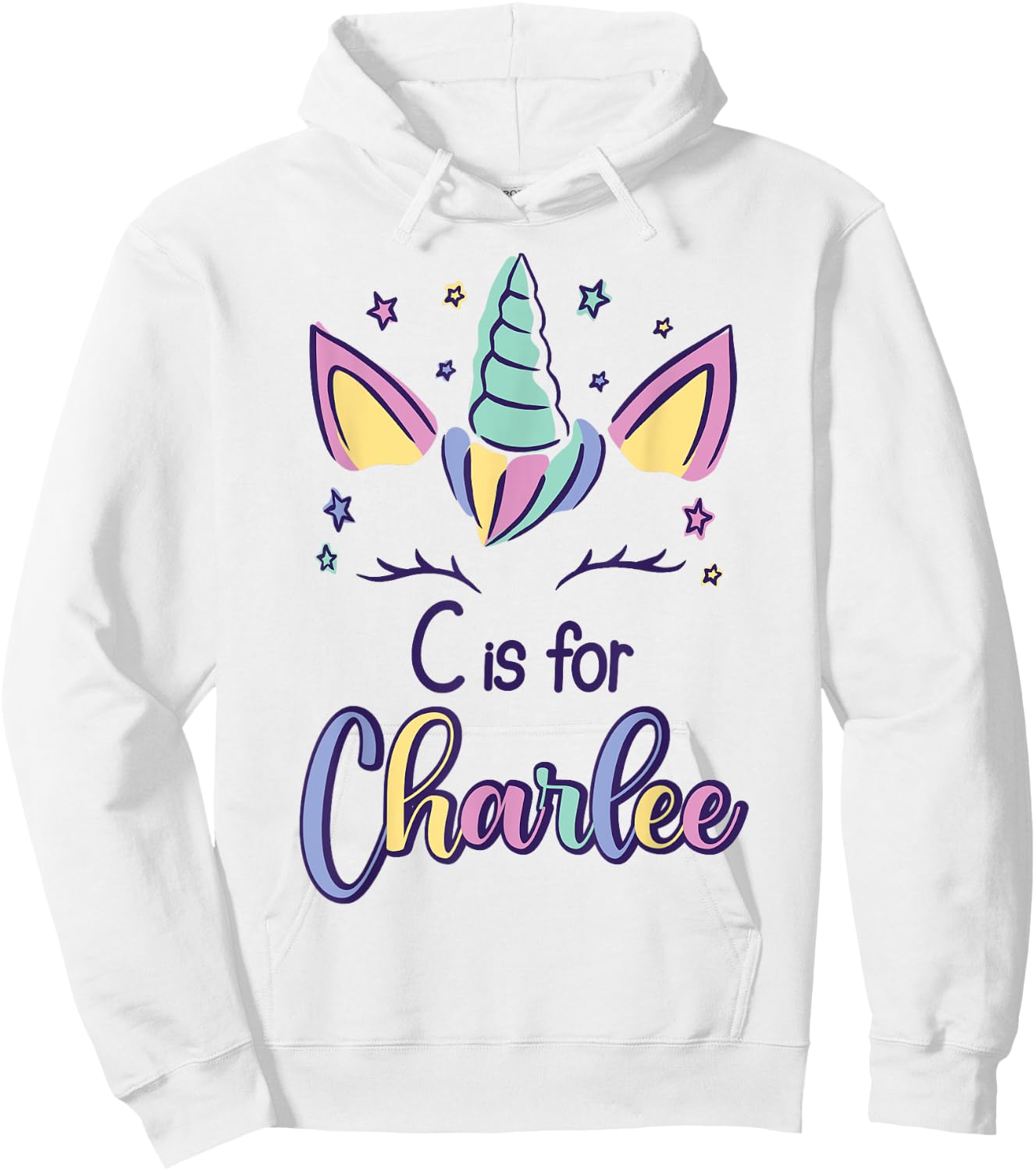 First Name Charlee Personalized C Is For Charlee Hoodie - Hoodie | White