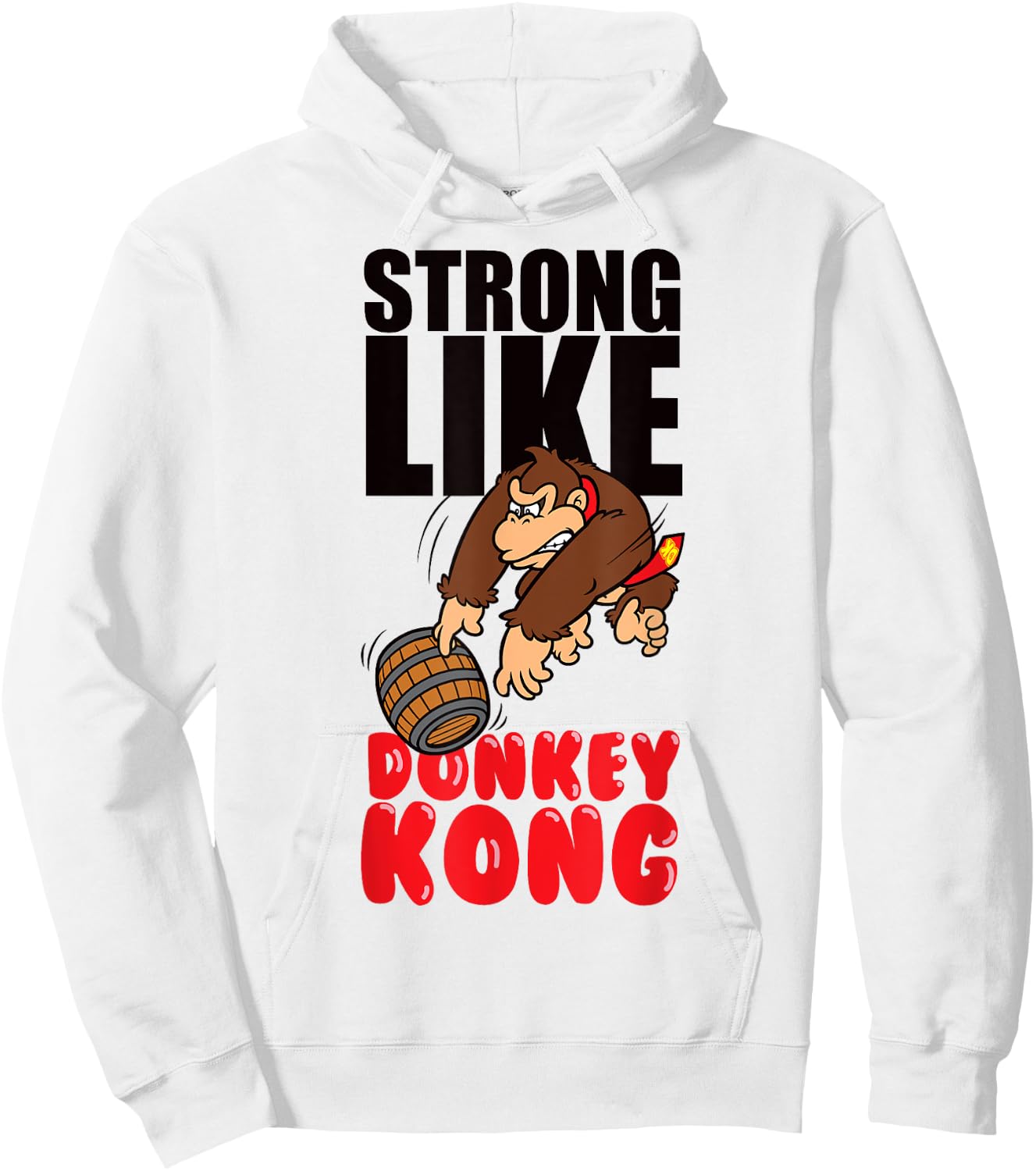 Nintendo Strong Like Donkey Kong Barrel Throw Hoodie - Hoodie | White