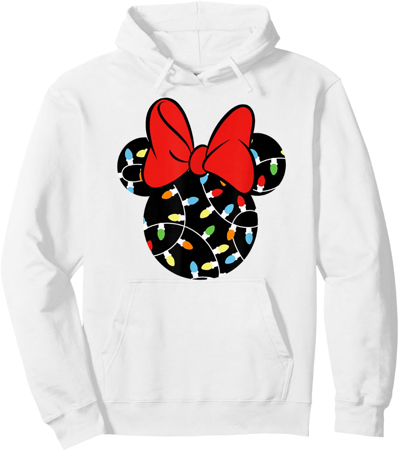 Disney - Minnie Lights Up Holiday Hoodie - Hoodie | White