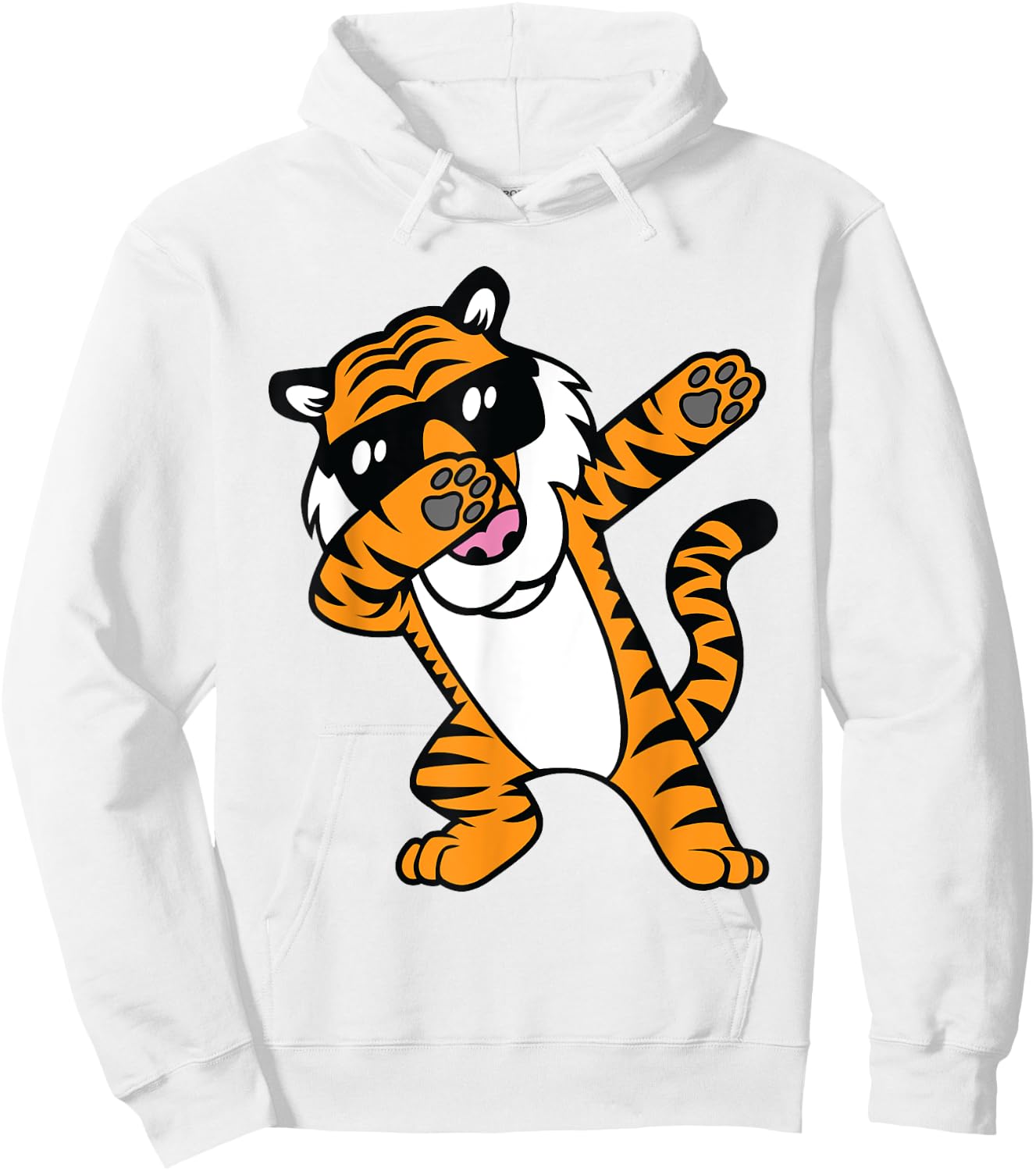 Dabbing Tiger Funny Cool Dancing Big Cat Dab Men Women Girls Kids Hoodie - Hoodie | White