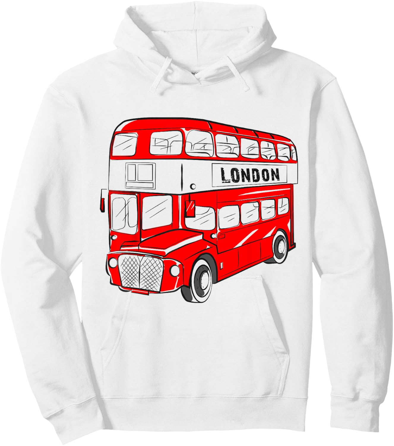 London Double Decker Bus - Souvenir Hoodie - Hoodie | White