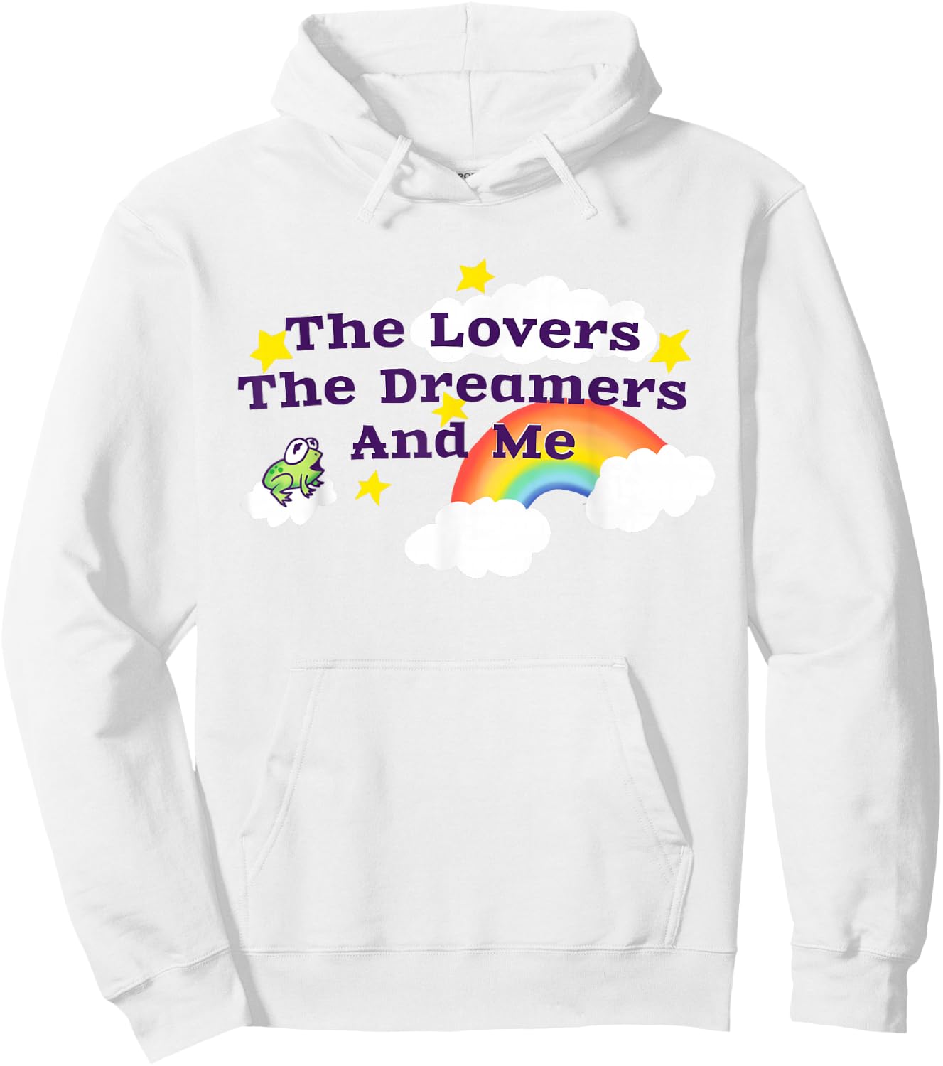 Rainbow Connection | Cute | Frog | Love Pride | Geeky Shirt Hoodie - Hoodie | White