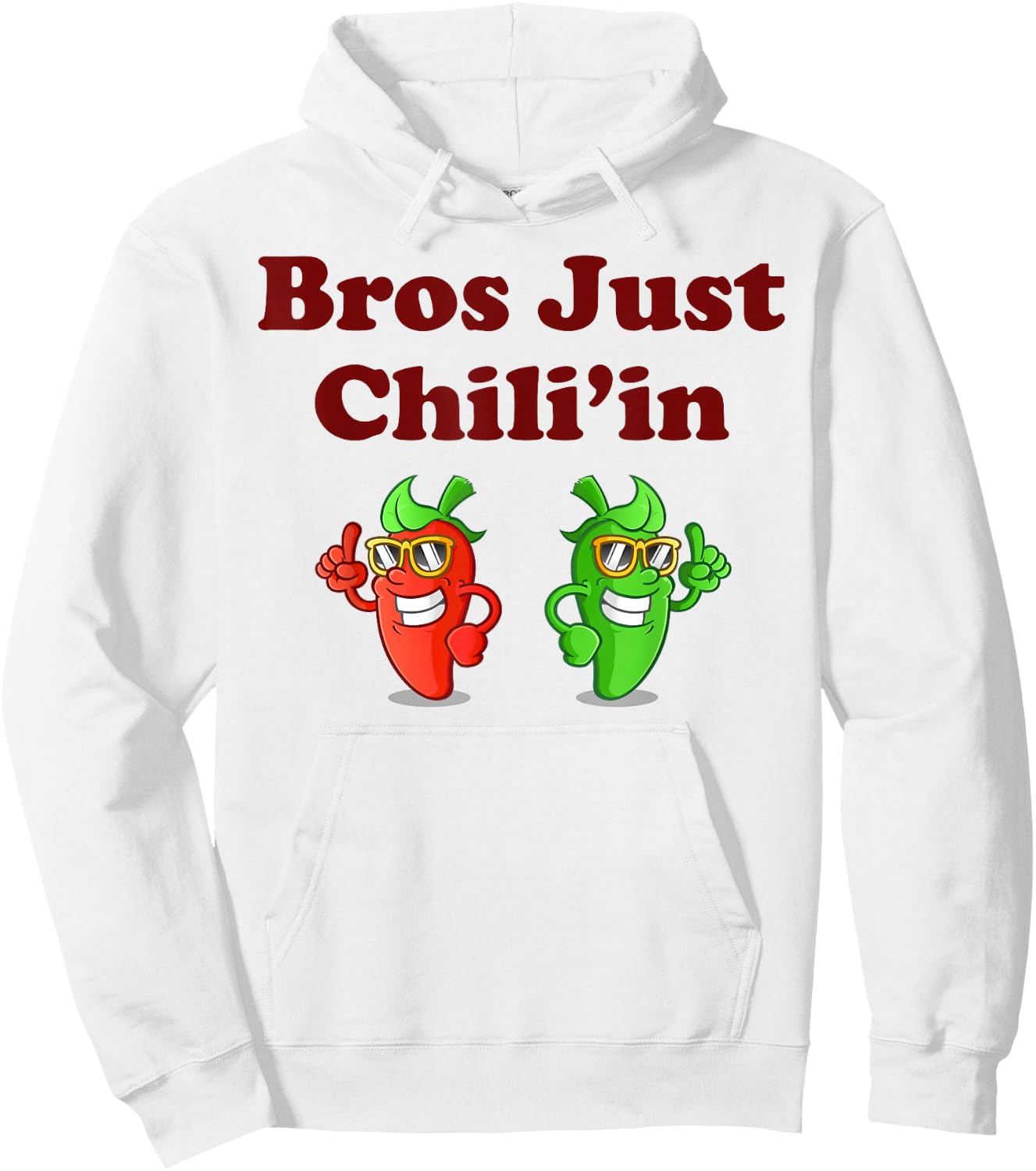 Bros Just Chili'in Spicy Cook-off Hoodie - Hoodie | White