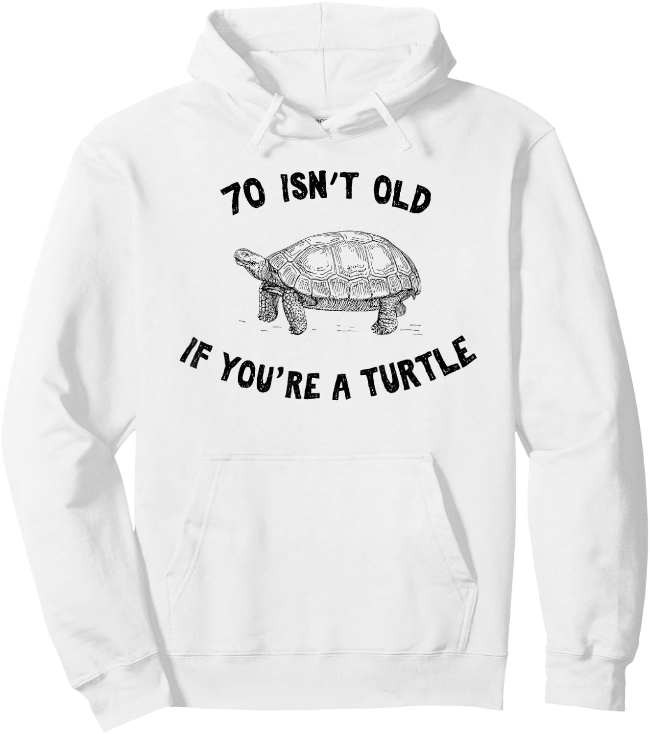70 Isn't Old If You're A Turtle Funny Birthday Party Gift Hoodie - Hoodie | White