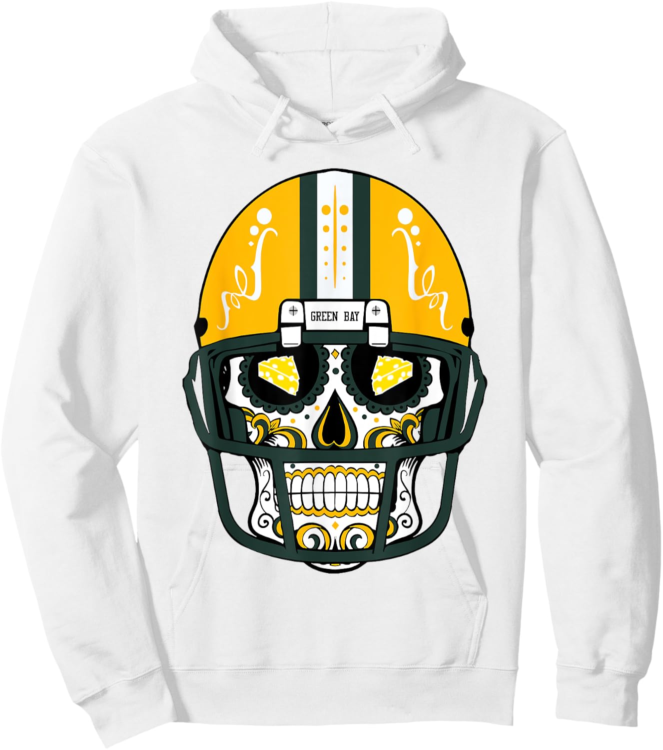 Dia de Muertos Day Of Dead Sugar Skull Halloween T Shirt Hoodie - Hoodie | White