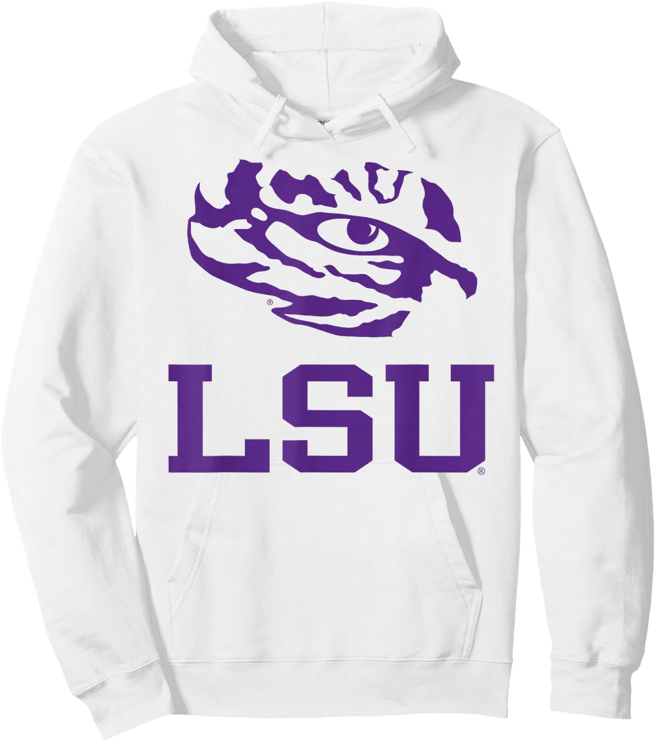 Elite Authentics LSU Tigers -Adults , Grey, Small, Short Sleeve, Classic Fit, , Modern, Game, All Seasons Hoodie - Hoodie | White