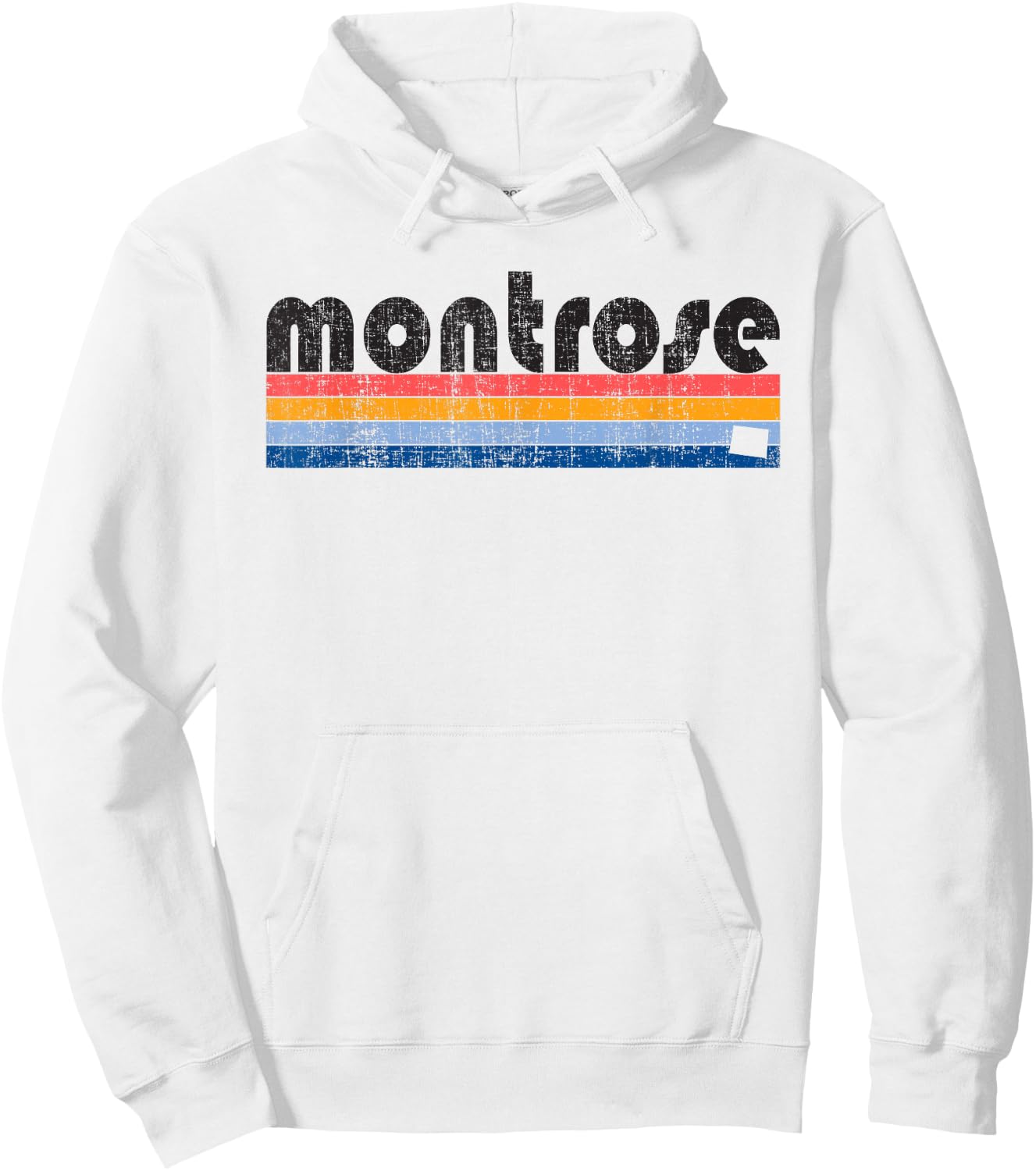 Vintage 80s Style Montrose CO Hoodie - Hoodie | White