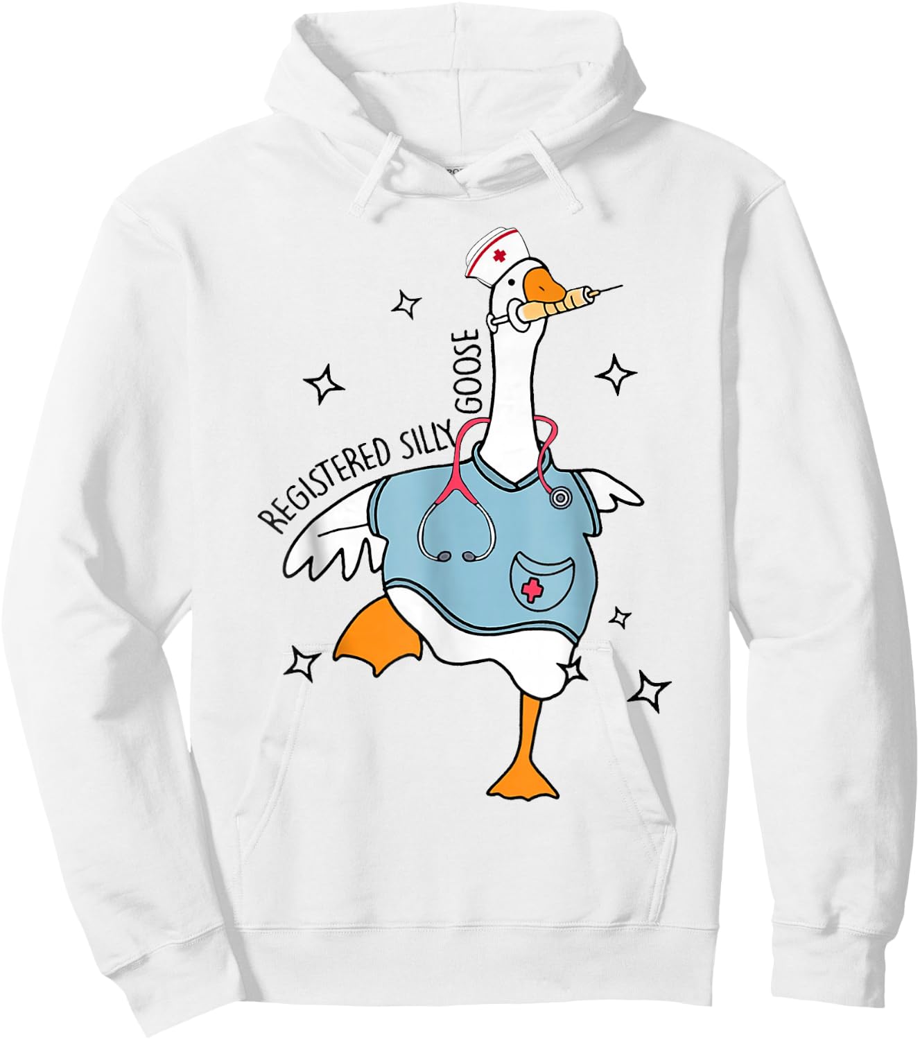 Nurse Registered Silly Goose Nursing School for Nursing Hoodie - Hoodie | White