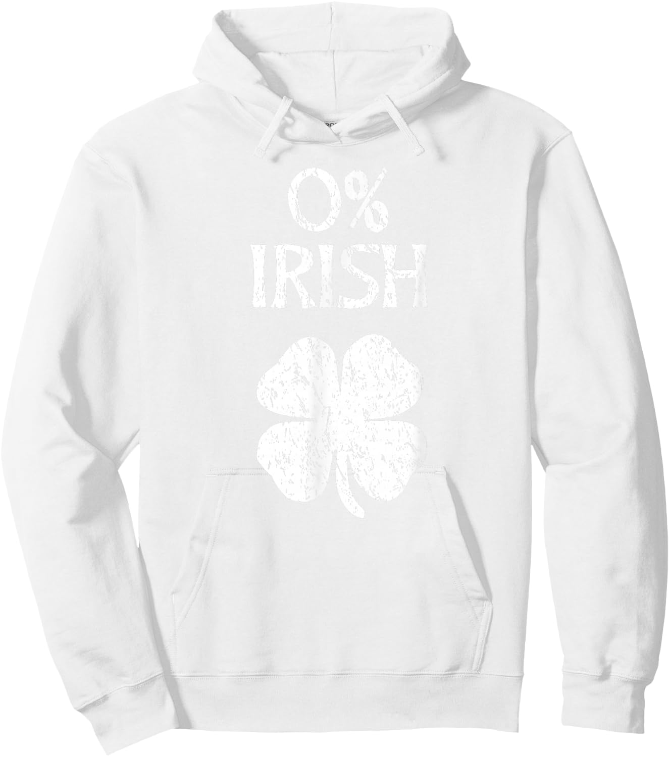 0% Irish St. Patrick's Day Zero Percent Graphic Hoodie - Hoodie | White