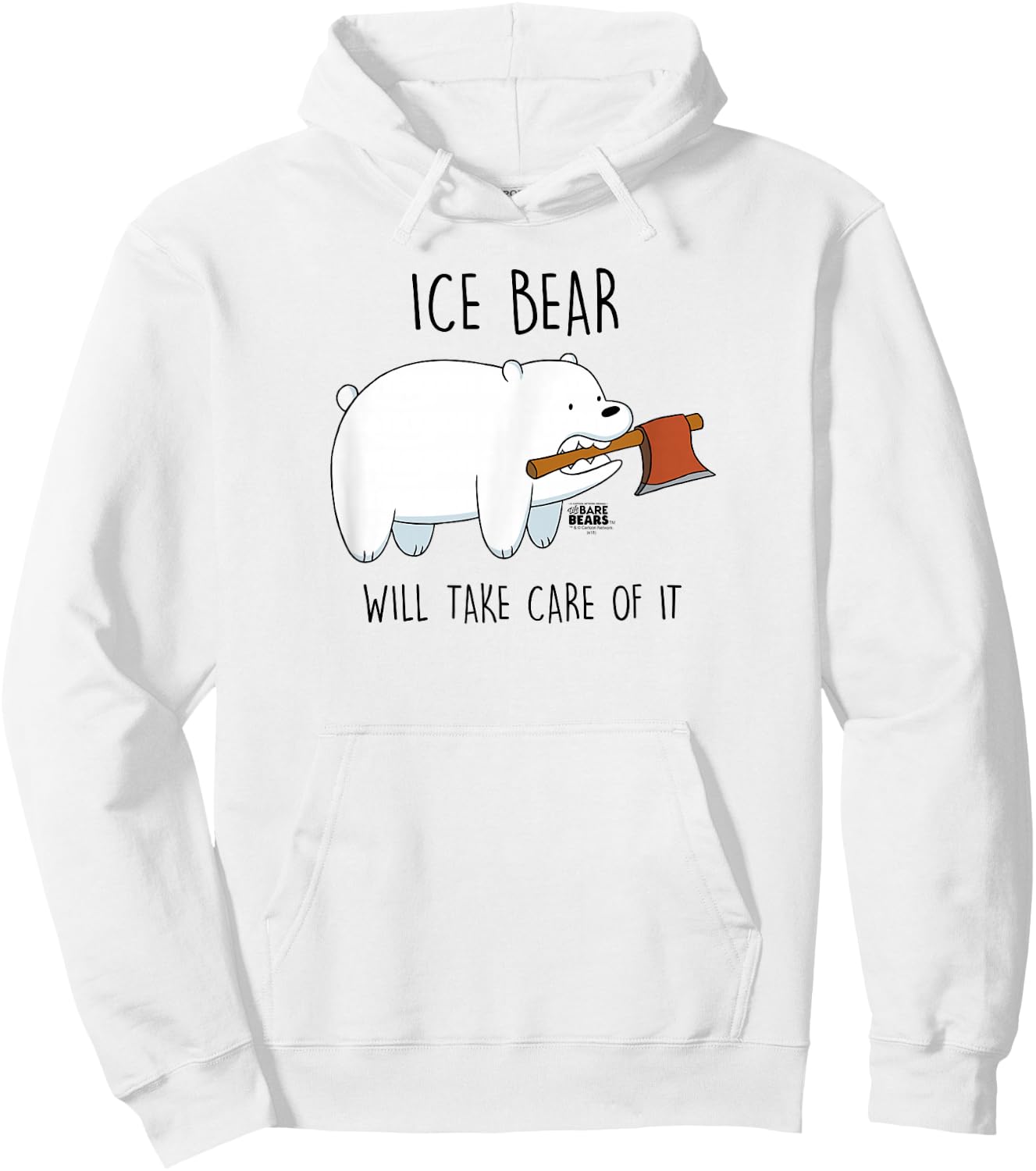 We Bare Bears Take Care of It Small Hoodie - Hoodie | White