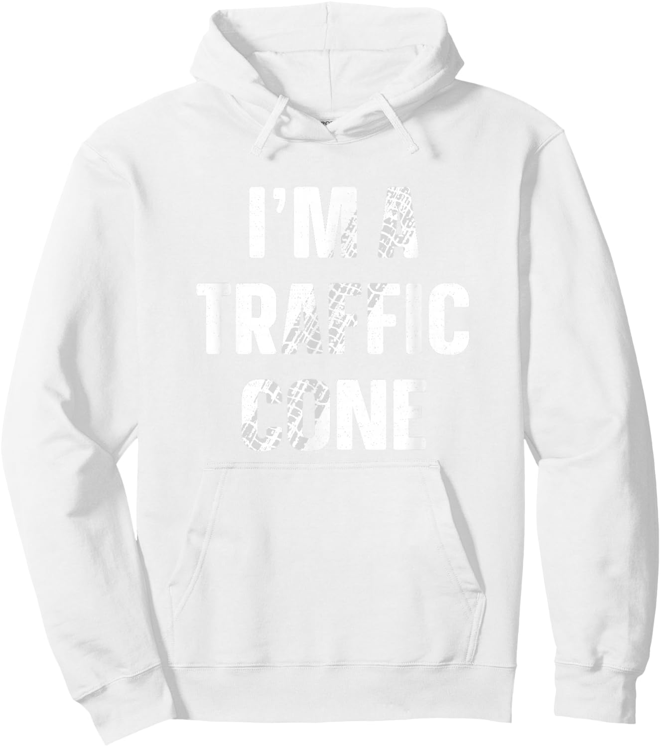 I'm A Traffic Cone Shirt Adult Kids Costume Funny Halloween Hoodie - Hoodie | White