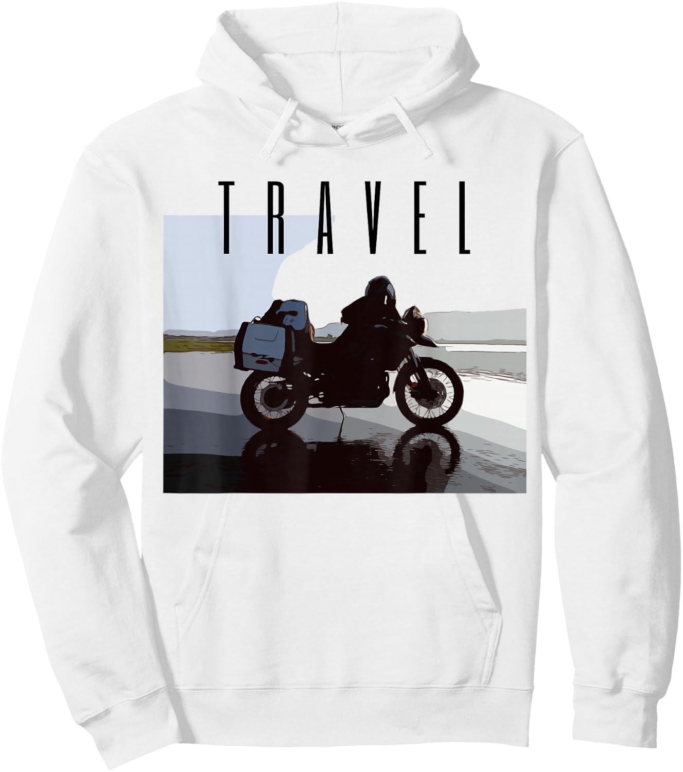 Motorcycle Travel Adventure Bike Hoodie - Hoodie | White