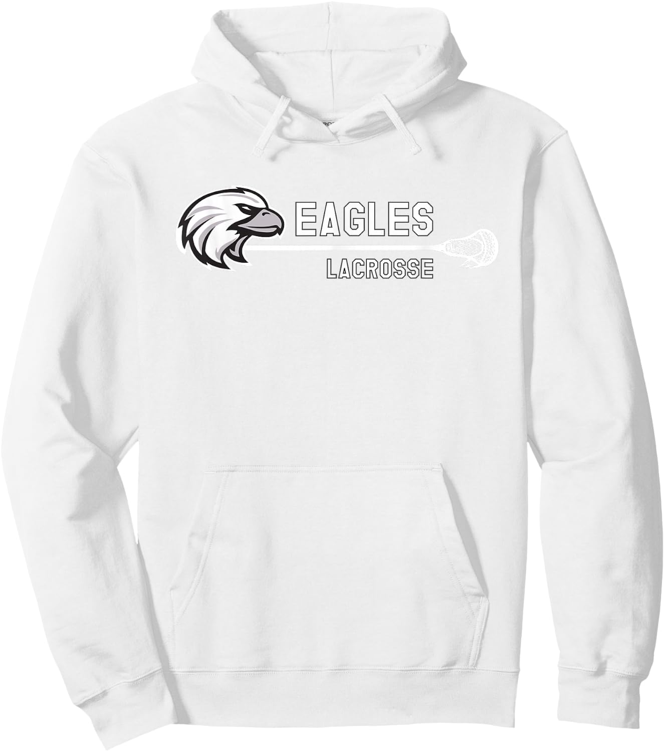 Franklin County Lacrosse Club Horizontal Eagle Hoodie - Hoodie | White