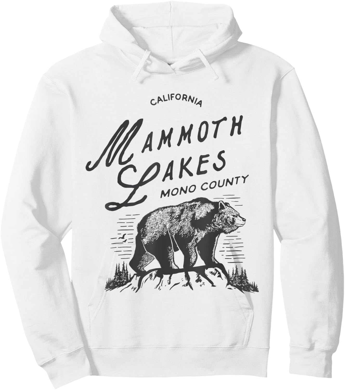 Vintage Mammoth Lakes Retro Bear Vacation California Hoodie - Hoodie | White