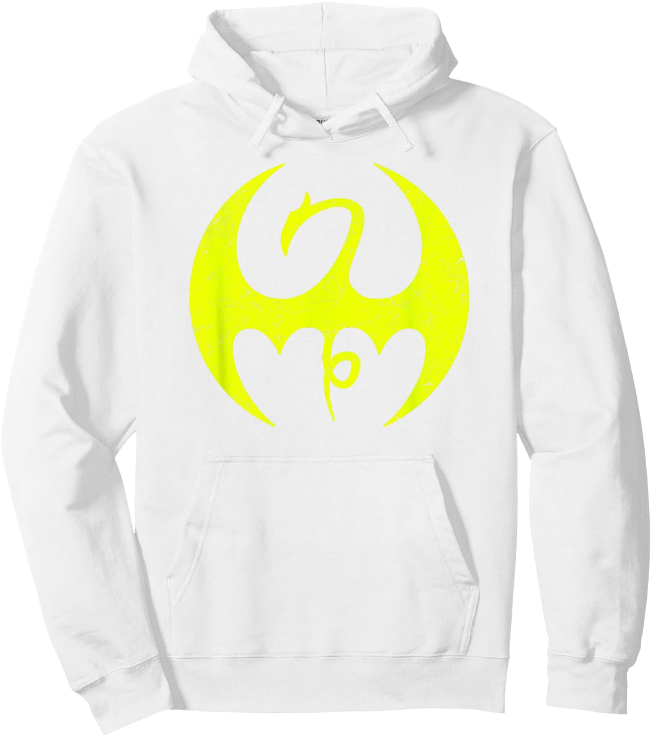 Marvel Iron Fist Distressed Dragon Logo Graphic C1 Hoodie - Hoodie | White