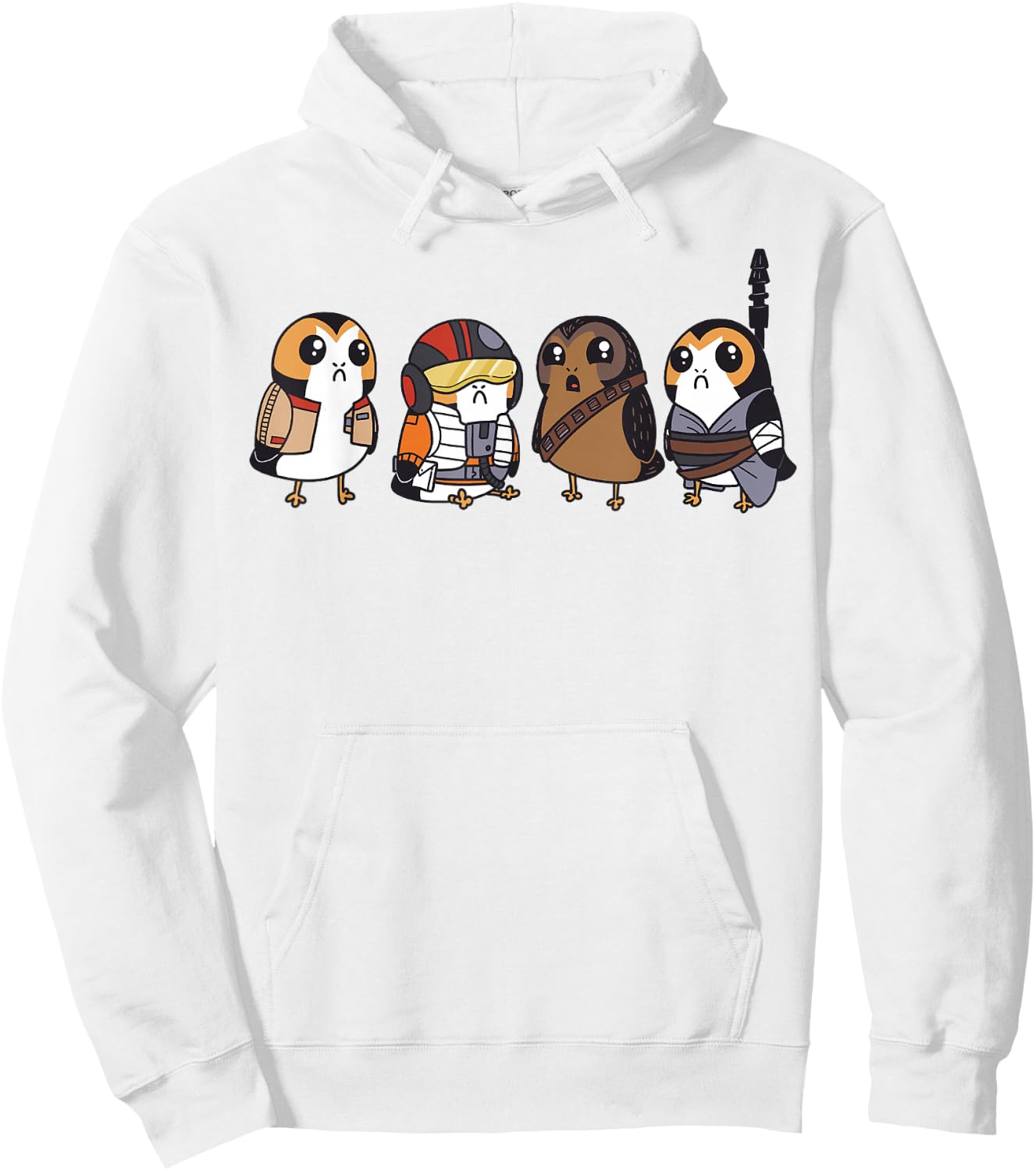 Star Wars Cute Porgs Dressed As Characters Portrait Hoodie - Hoodie | White