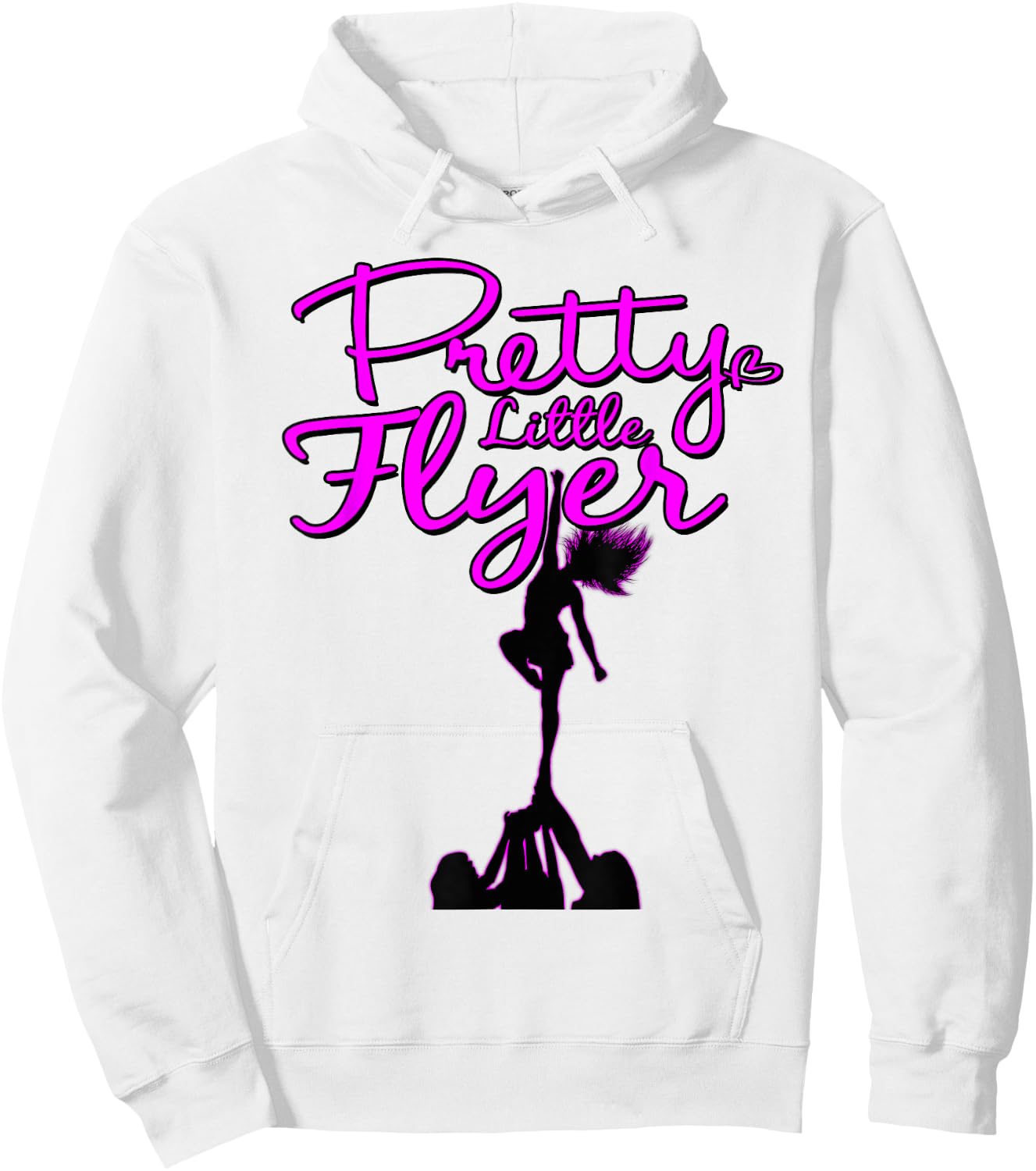 Pretty Little Flyer Cheerleading Squad Funny Pun Hoodie - Hoodie | White