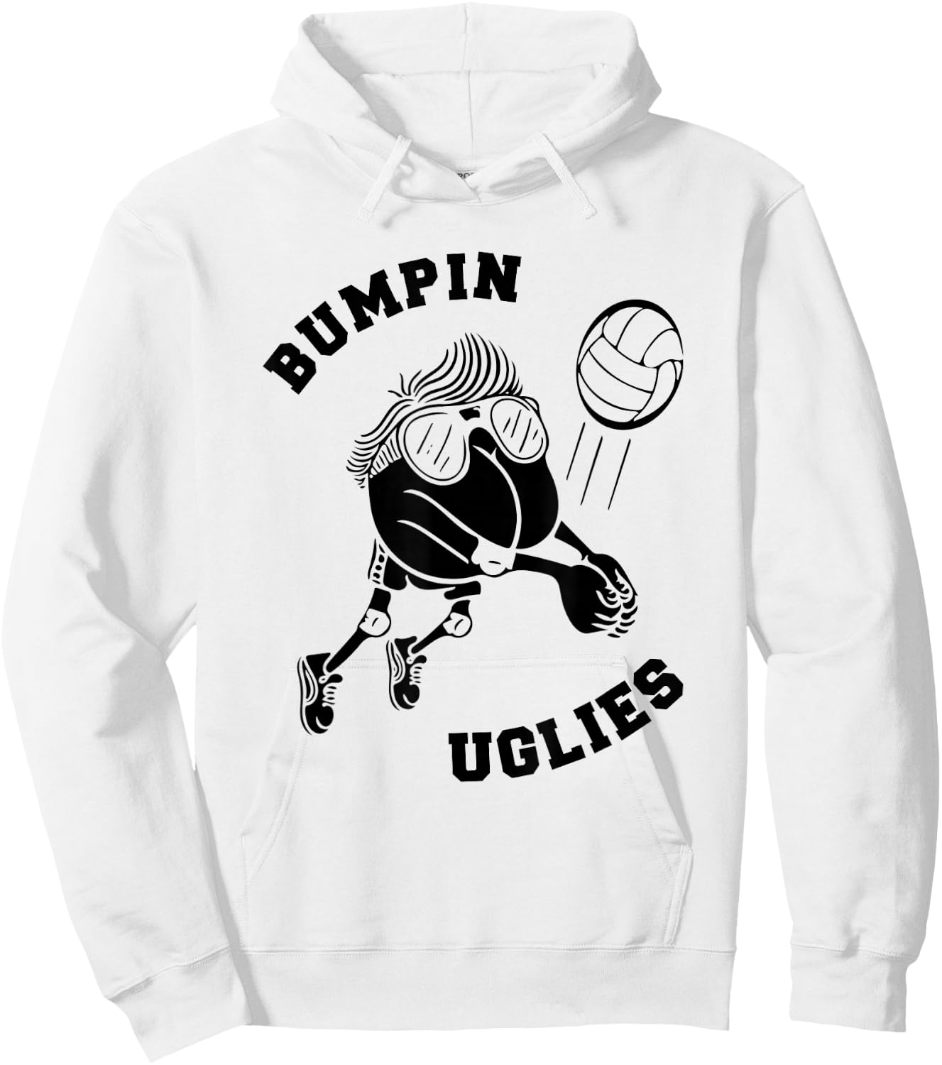 Bumpin Uglies - Funny Team Sand Volleyball Bumping Hoodie - Hoodie | White