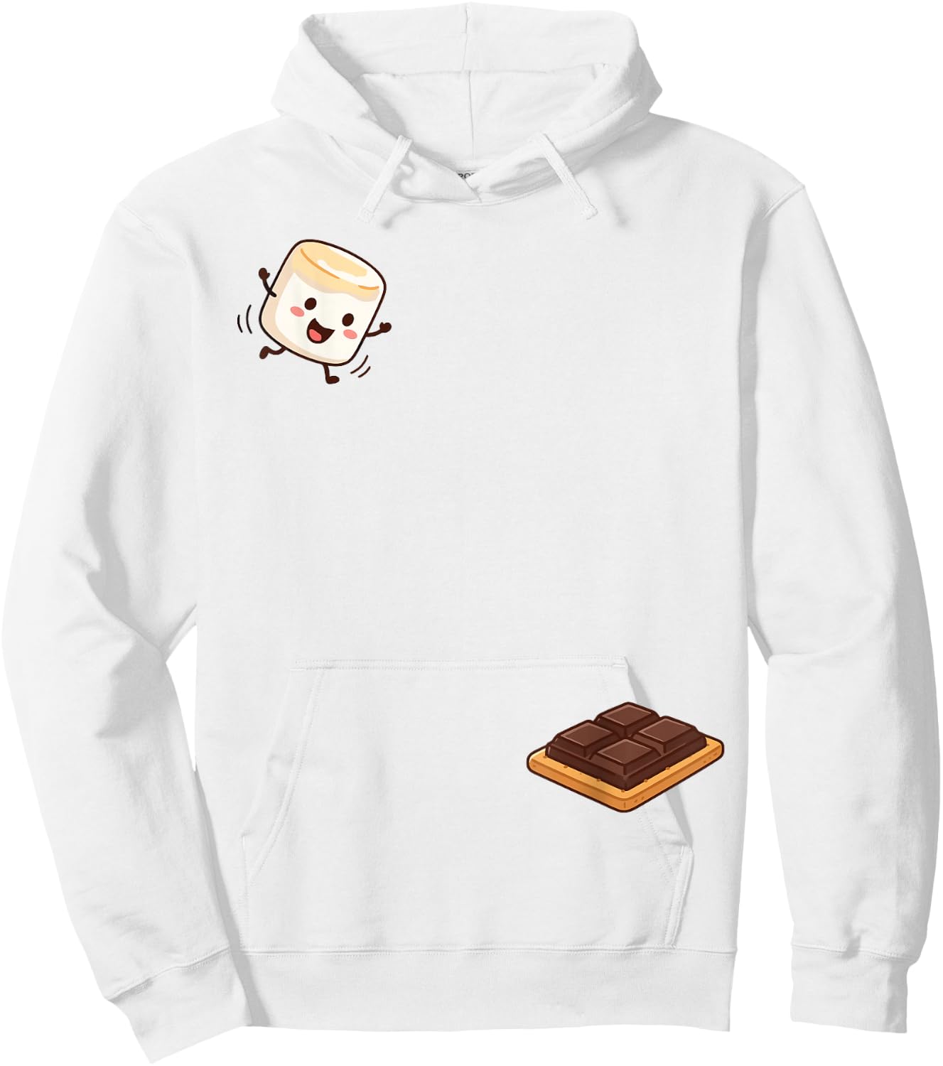 Funny Smores Marshmallow Chocolate Cracker Camping Camper Hoodie - Hoodie | White
