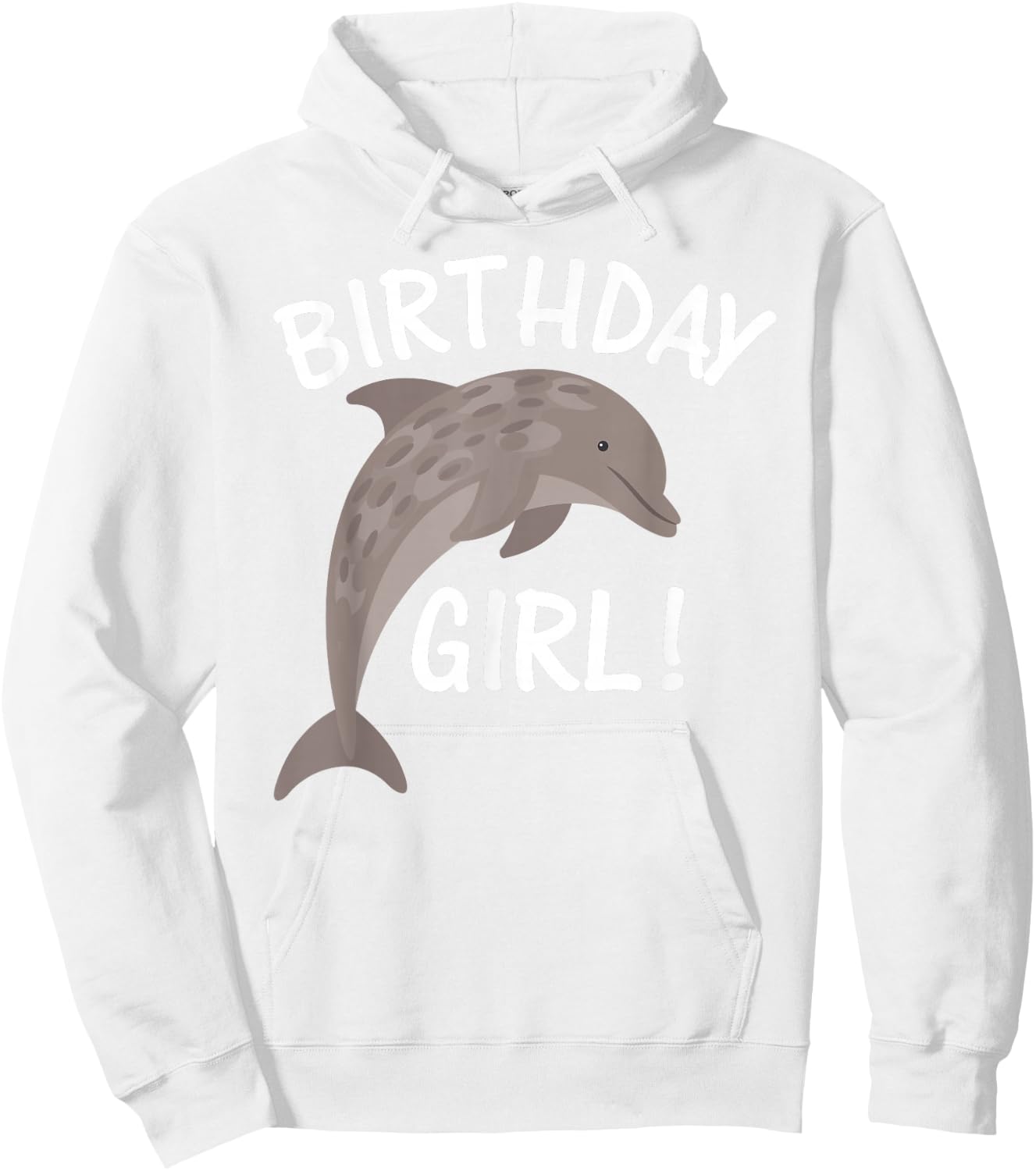 Birthday Girl Dolphin Hoodie - Hoodie | White