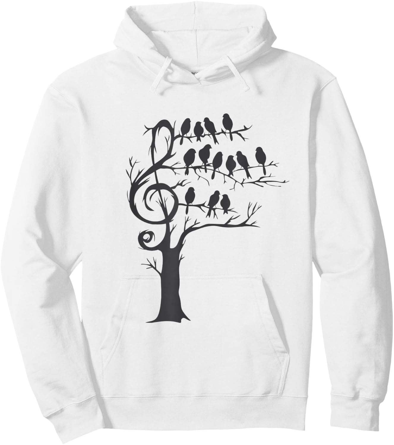 Singing Birds in a Tree, Music Hoodie - Hoodie | White