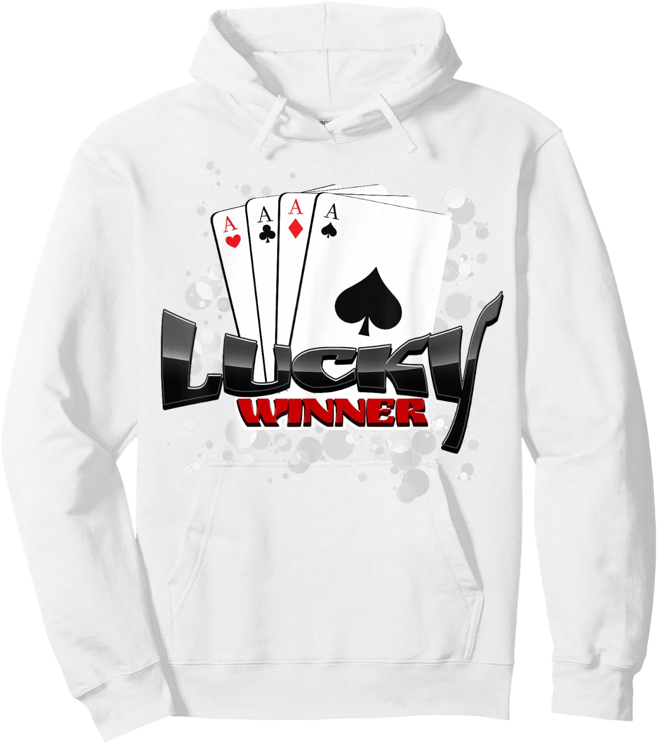 Lucky Winner Aces Playing Cards T Shirt Poker Birthday Gift Hoodie - Hoodie | White