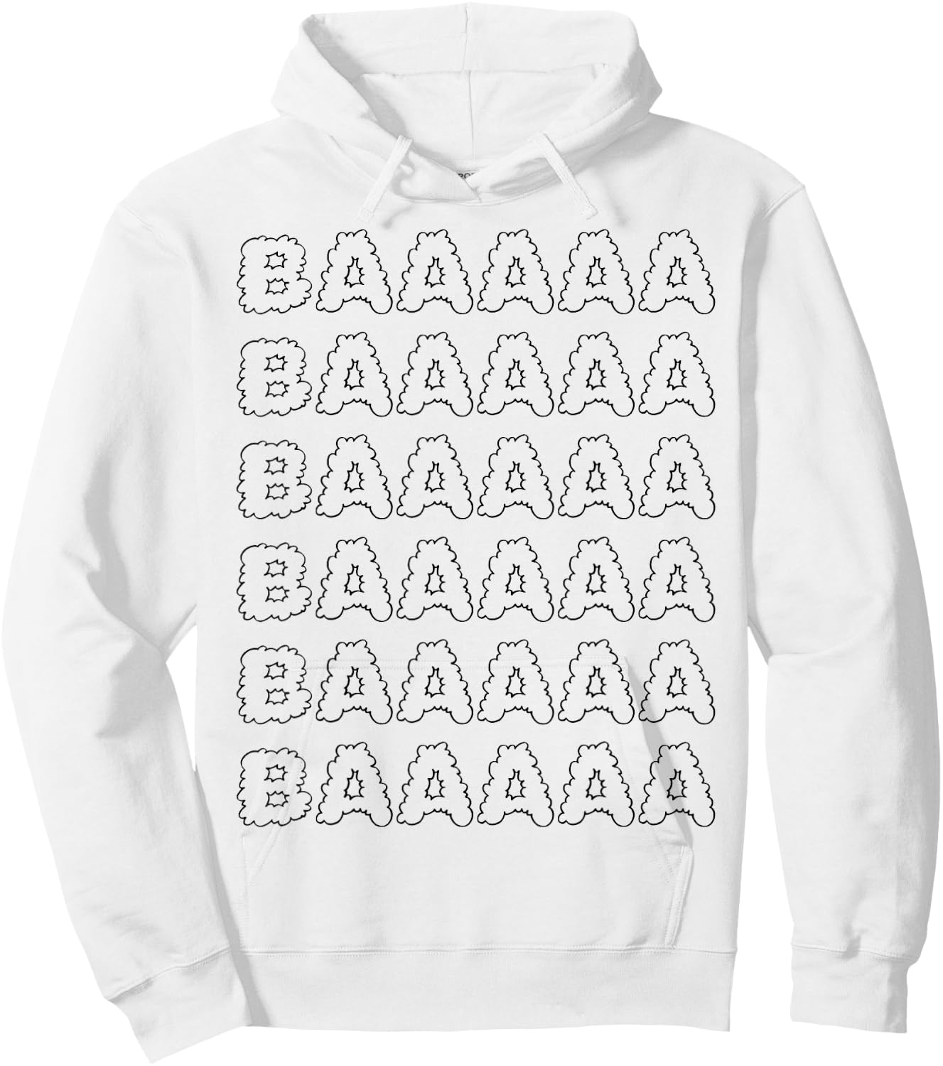Baaaaa Sheep Quote Wolf in Sheep's Clothing add Beard, Mask Hoodie - Hoodie | White