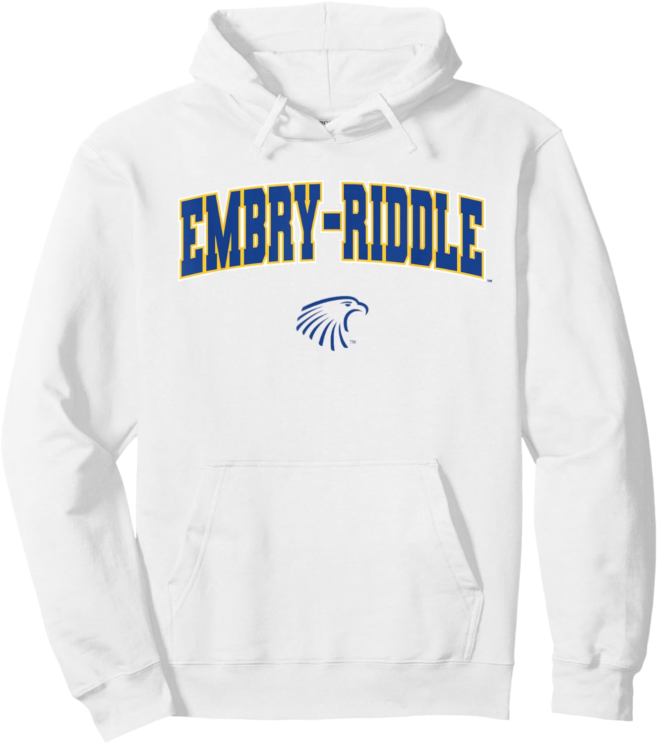 Embry-Riddle ERAU Eagles Arch Logo Hoodie - Hoodie | White