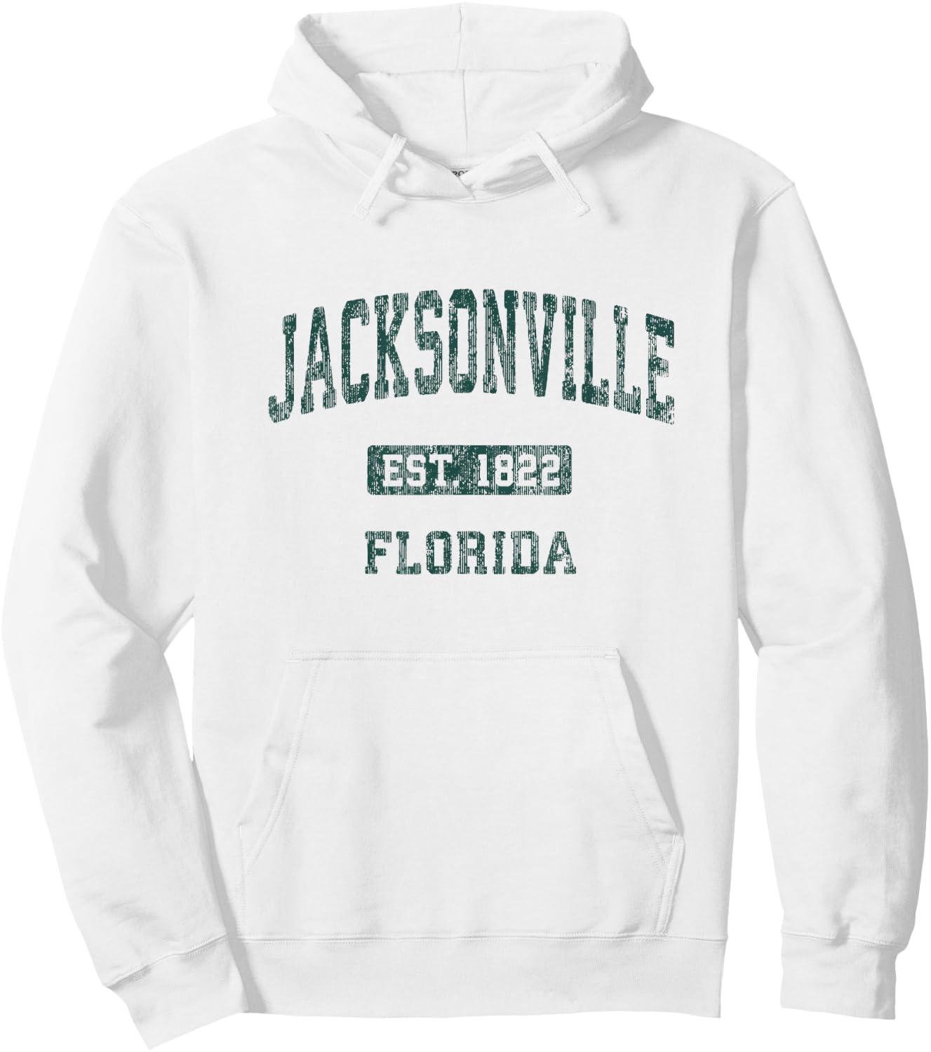 Jacksonville Florida FL Vintage Athletic Sports Design Hoodie - Hoodie | White