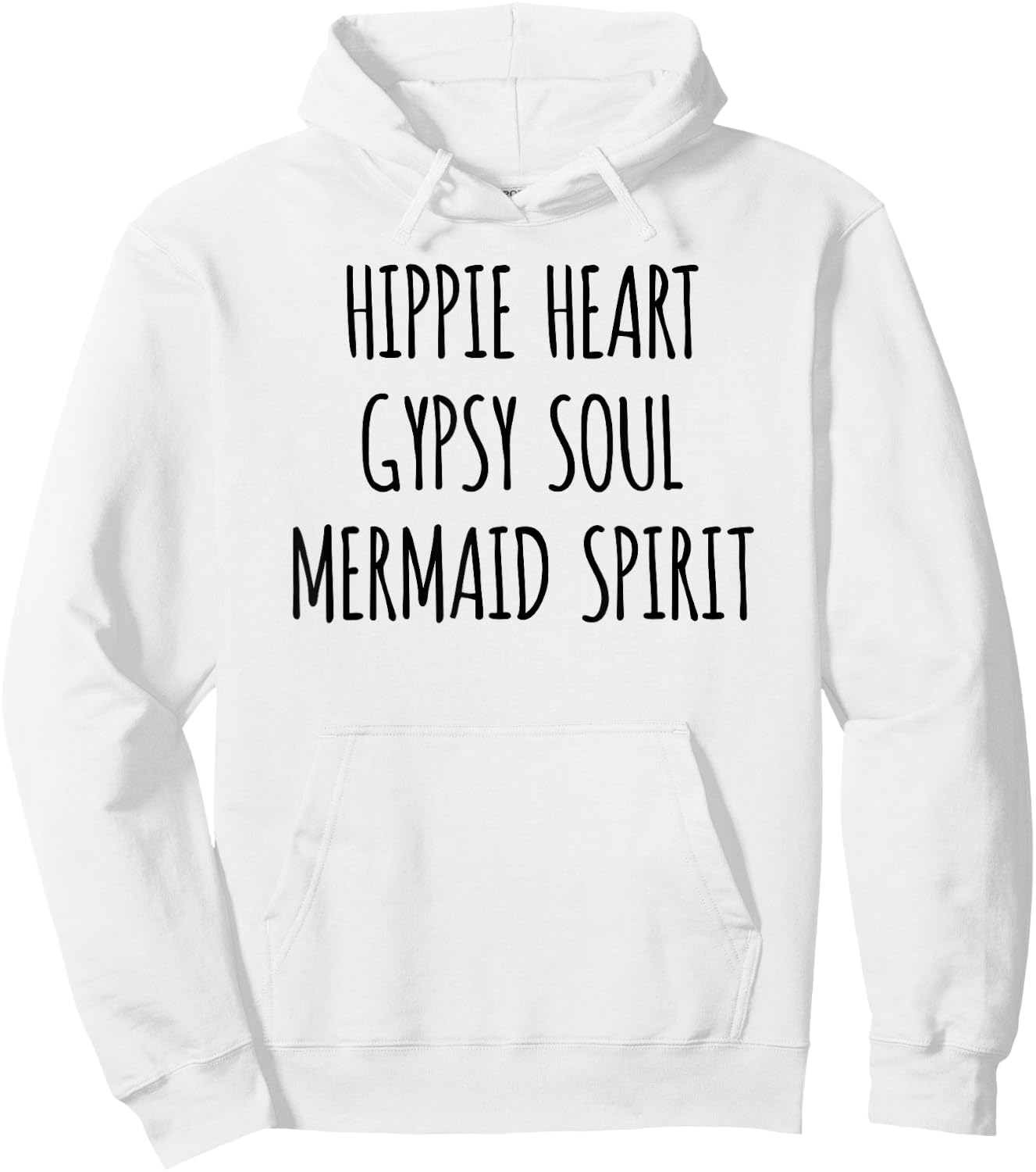 Hippie Heart Gypsy Soul Mermaid Spirit Hoodie - Hoodie | White