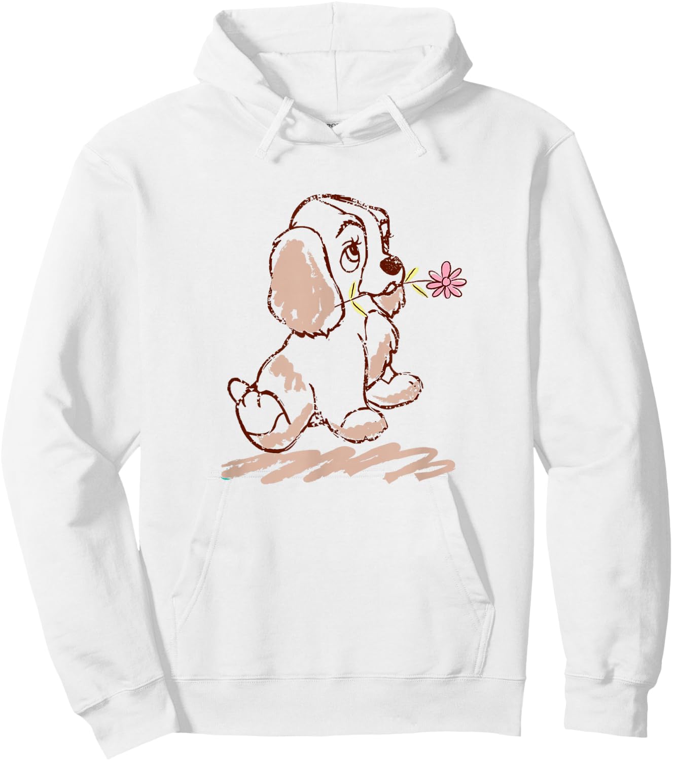 Disney Lady and The Tramp Lady Puppy Sketch Hoodie - Hoodie | White