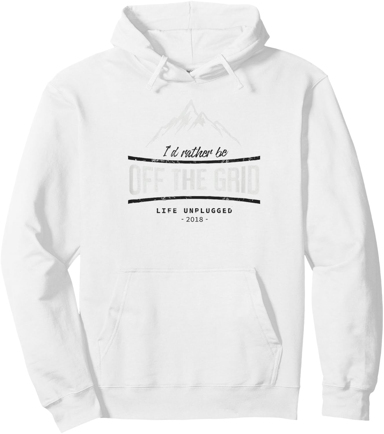 I'd Rather Be Off the Grid Hoodie - Hoodie | White