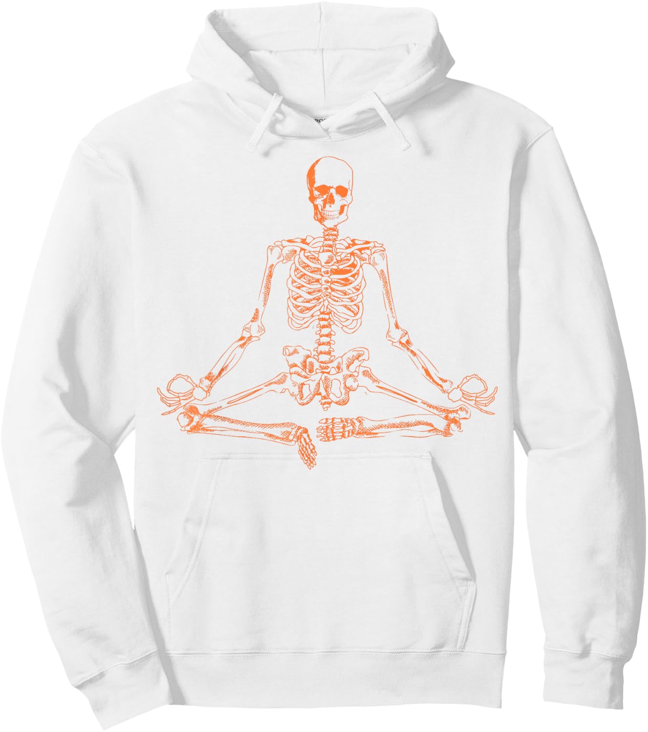 Halloween Meditating Skeleton Shirt | Funny Freaky Yoga Gift Hoodie - Hoodie | White
