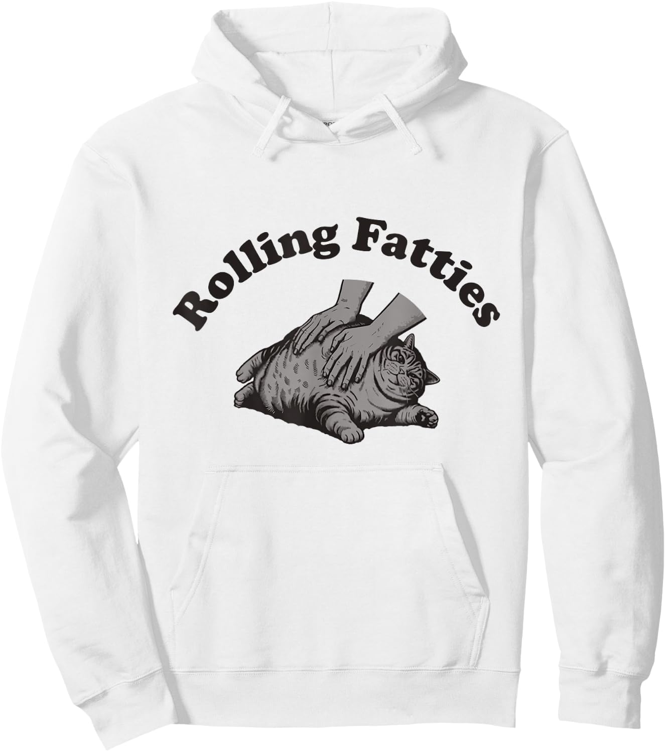 Rolling Fatties Cat Shirt Kitten Owner Funny Fat Cat Hoodie - Hoodie | White