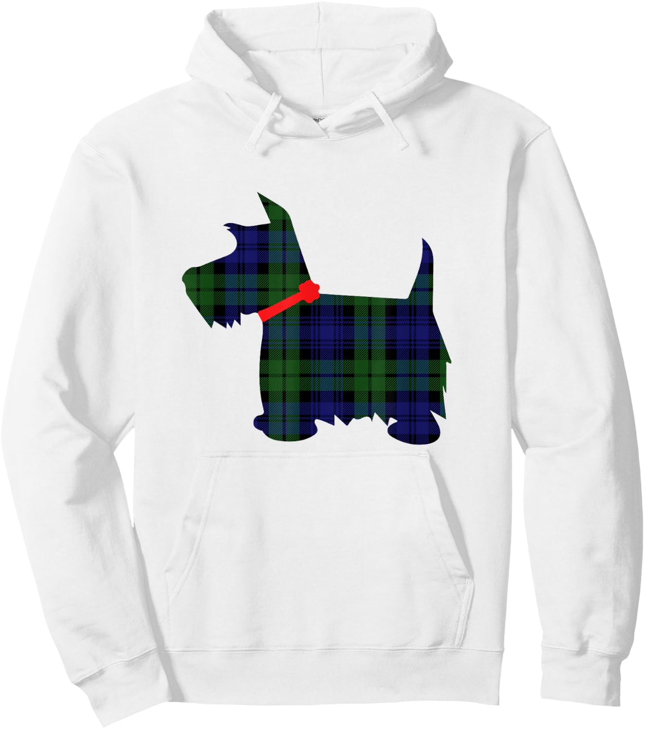 Scottie Dog Scottish Terrier T Shirt Campbell Tartan Plaid Hoodie - Hoodie | White