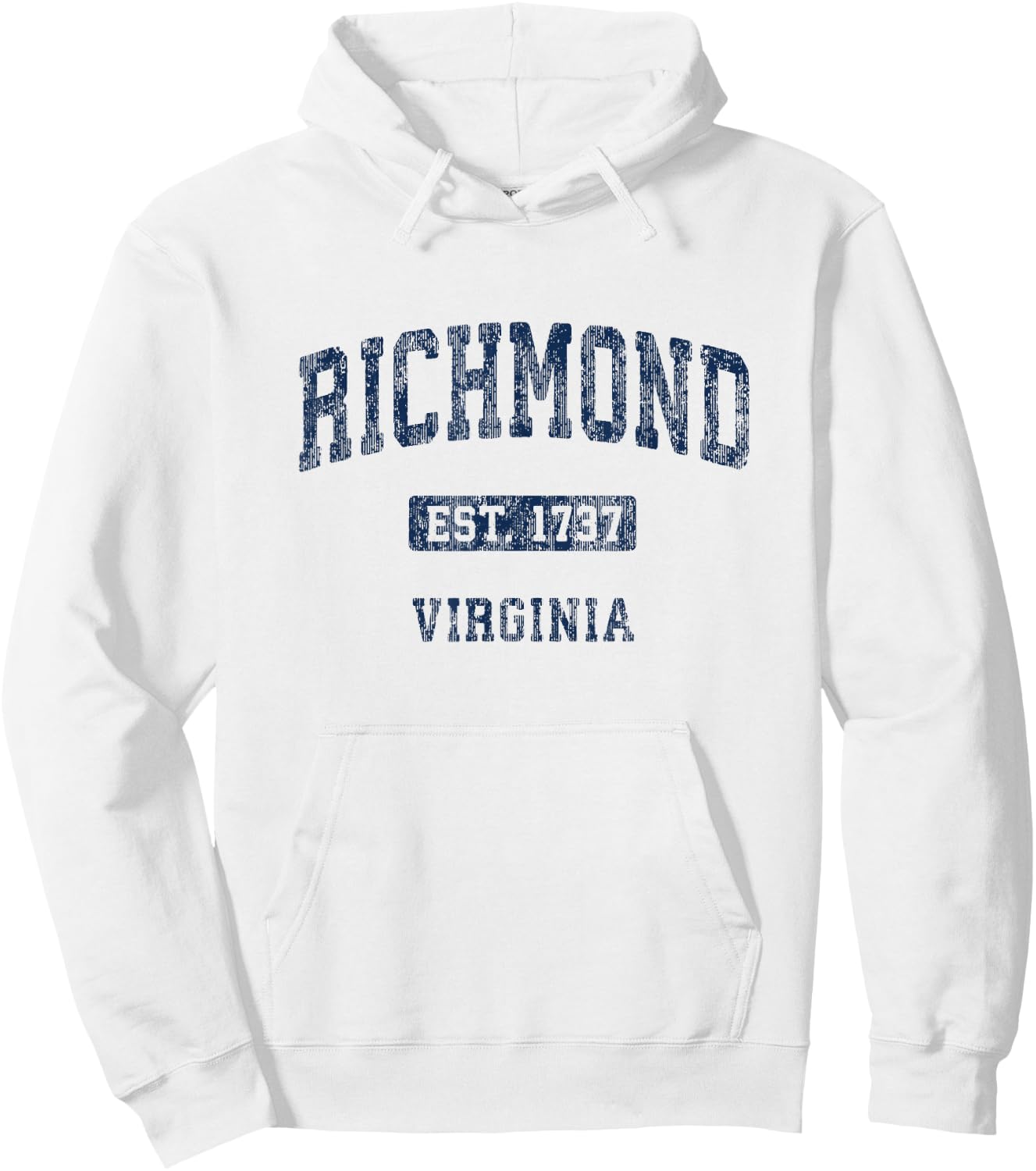 Richmond Virginia VA Vintage Athletic Sports Design Hoodie - Hoodie | White