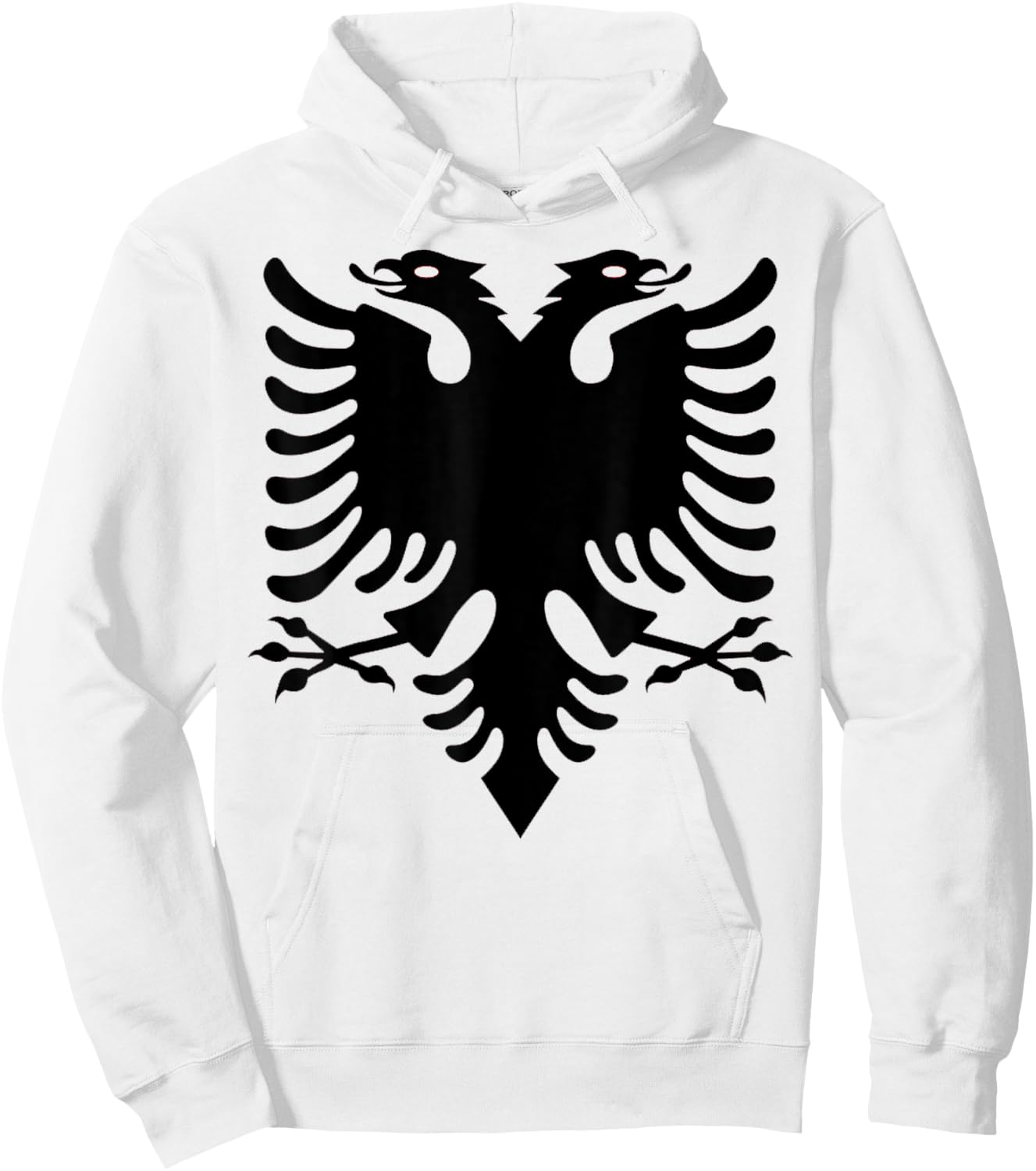 Albanian Double Eagle Design - Albania Crest Hoodie - Hoodie | White
