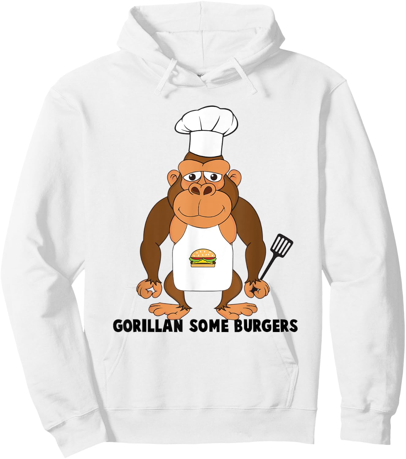 Dad BBQ Grill Gorilla Chef Hamburgers Cooking Gifts Hoodie - Hoodie | White