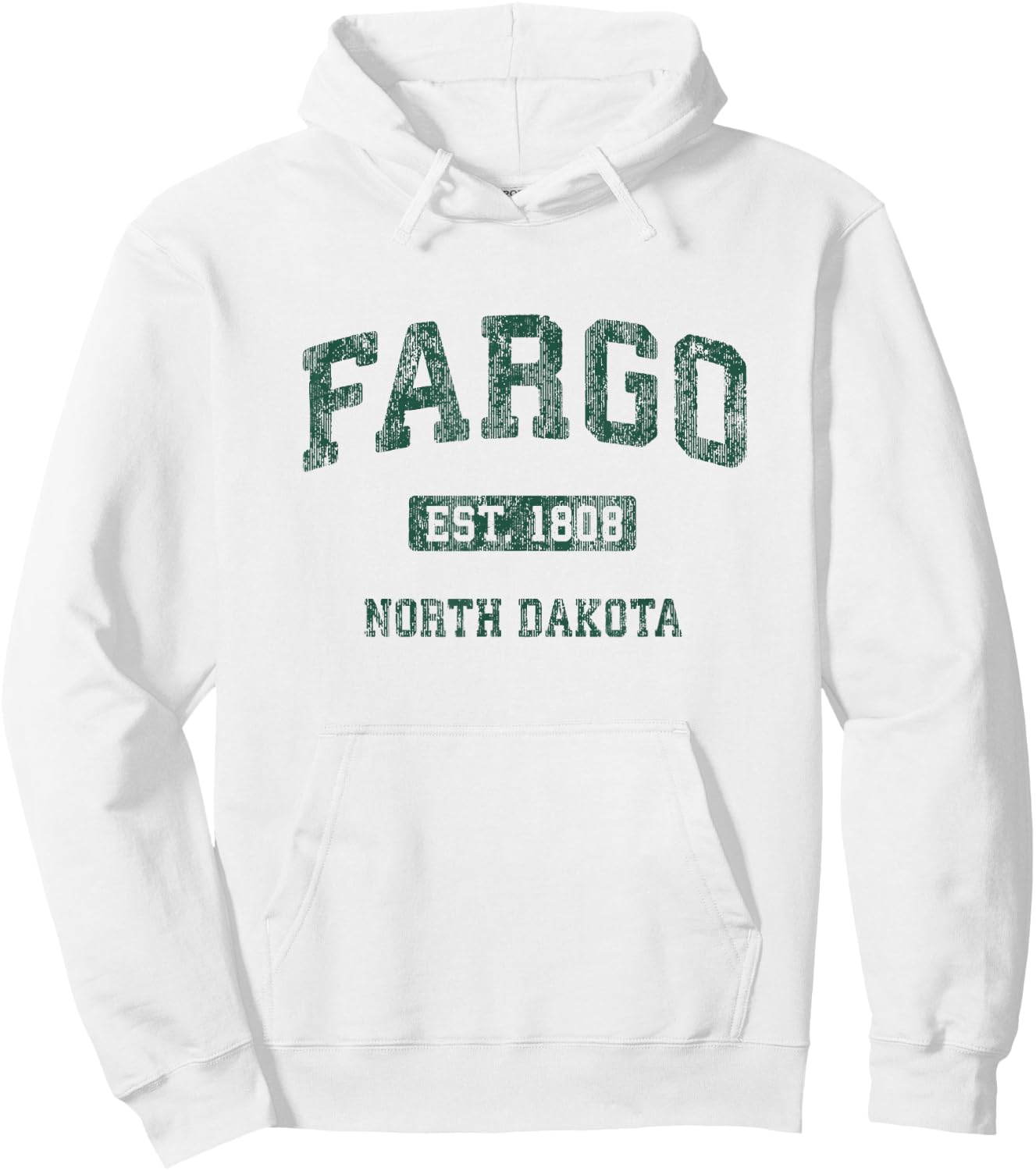 Fargo North Dakota ND Vintage Athletic Sports Design Hoodie - Hoodie | White