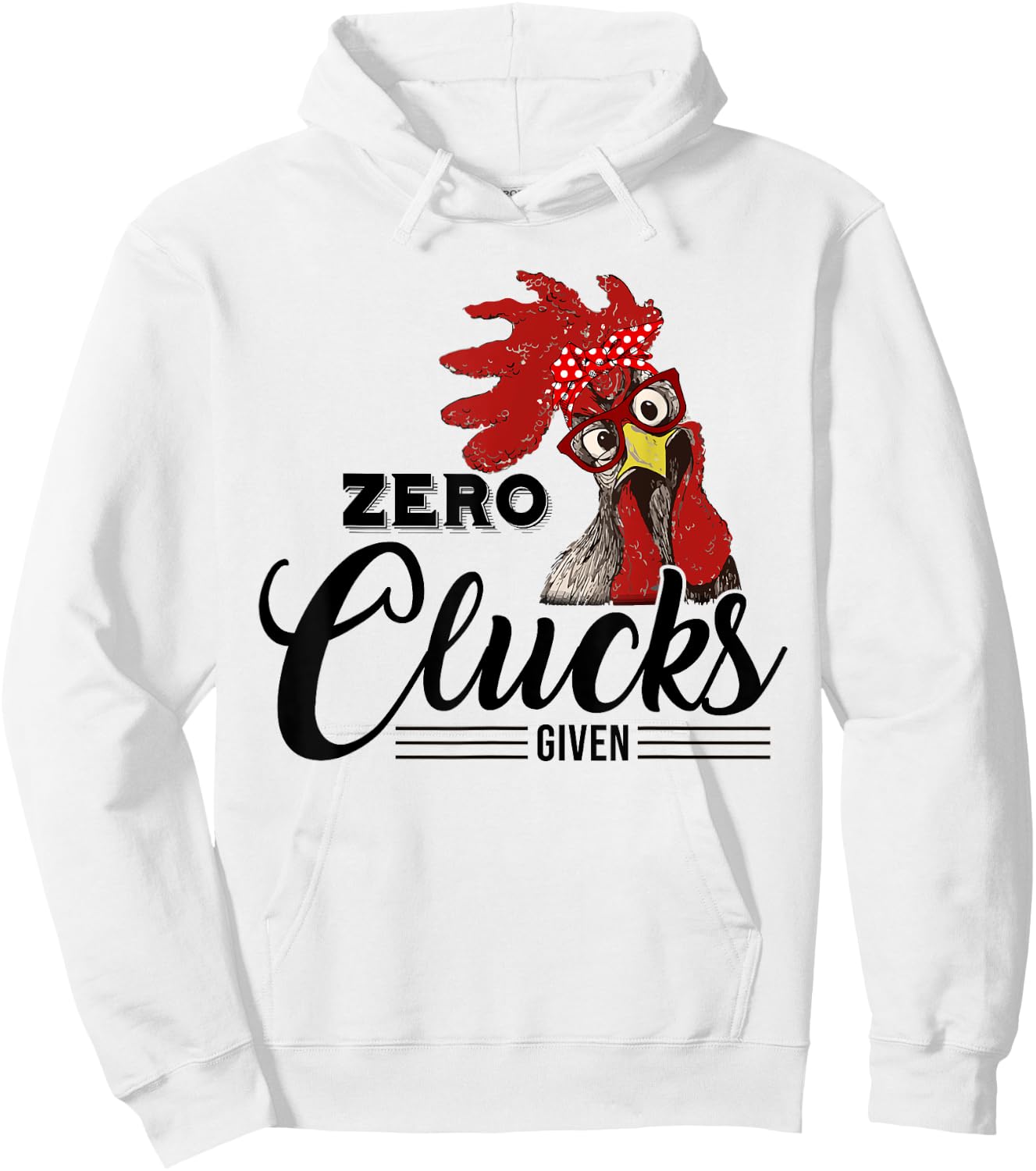 Zero Clucks Given Funny Chicken Chicken Lover Gifts Hoodie - Hoodie | White