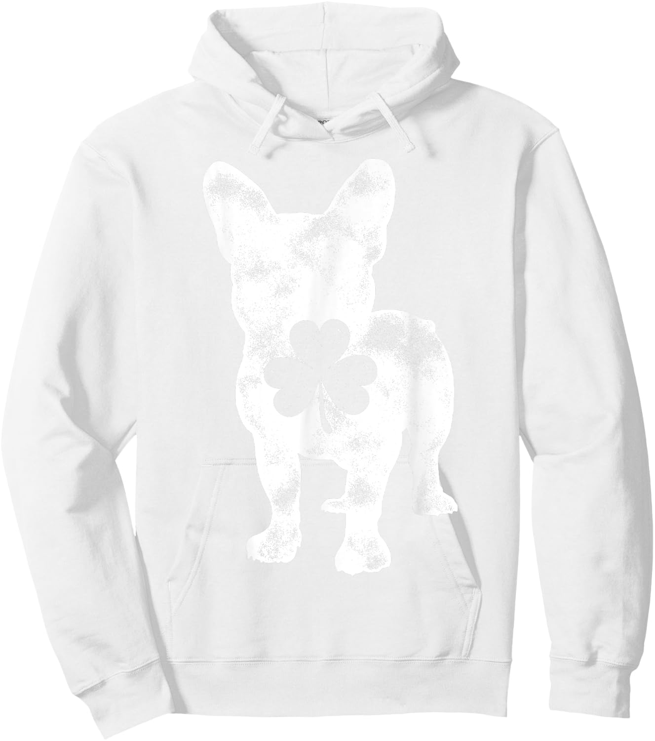 French Bulldog St Patricks Day Men Women Shamrock Dog Lover Hoodie - Hoodie | White