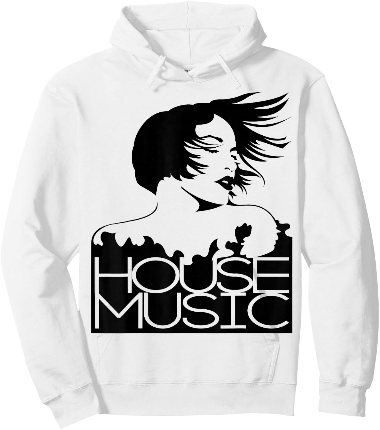 House Music Shirt, House Music All Night Long, EDM, Rave Hoodie - Hoodie | White