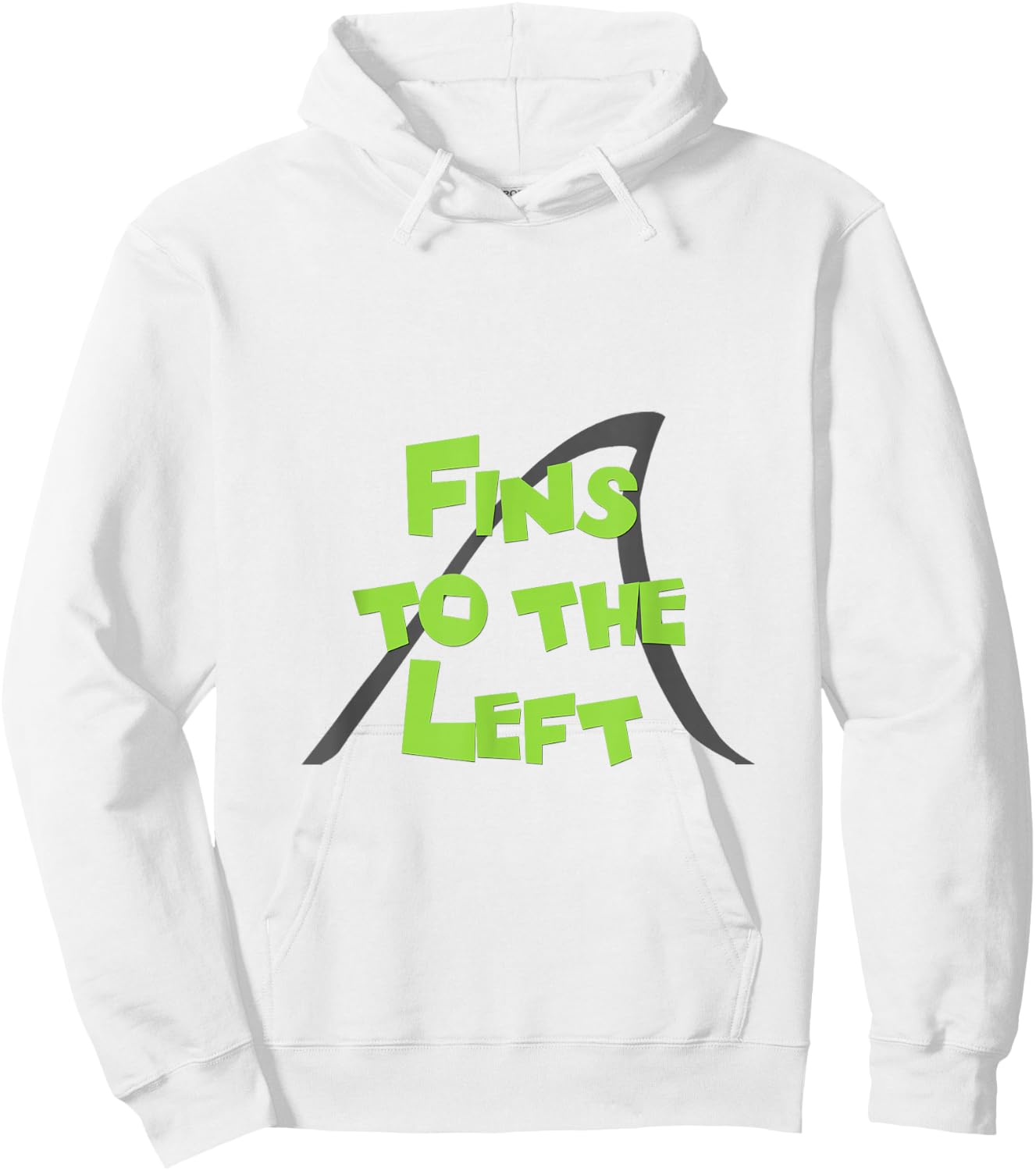 Fins to the Left Hoodie - Hoodie | White