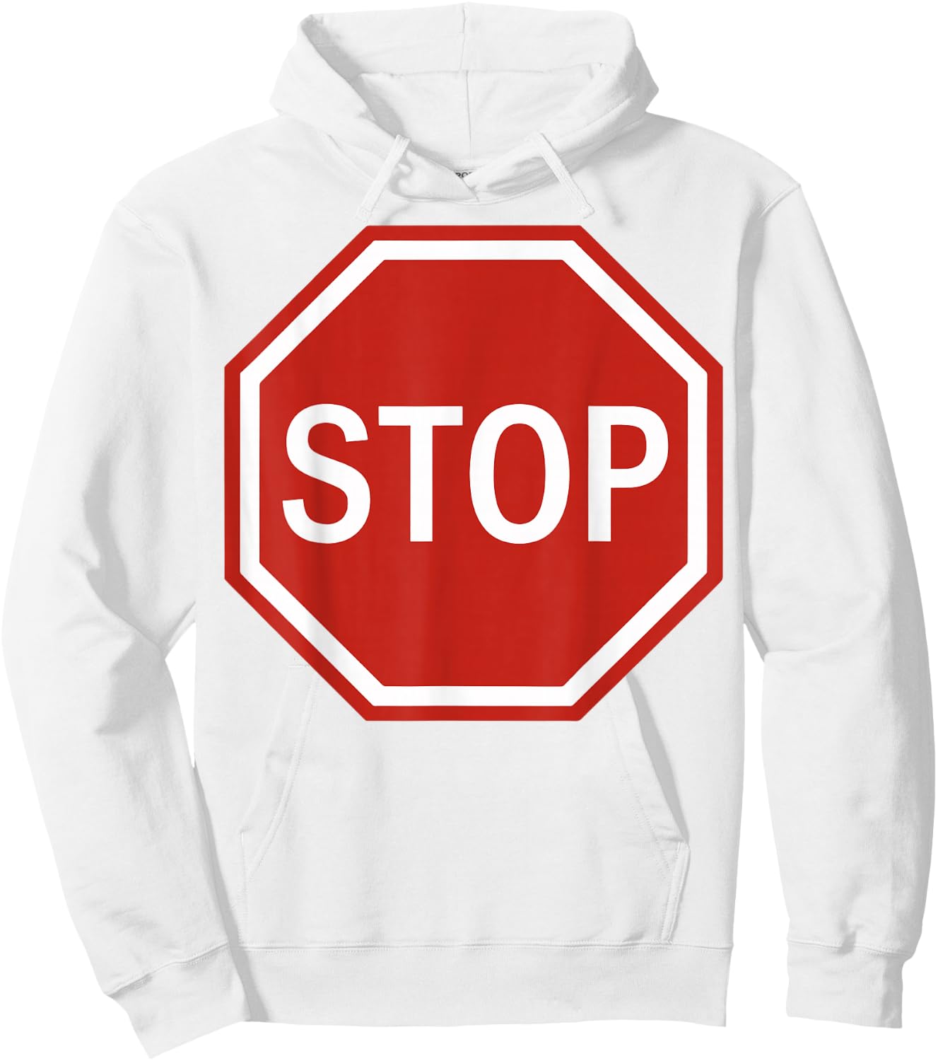 Pretend I'm A Stop Sign Funny Halloween Lazy Costume Hoodie - Hoodie | White