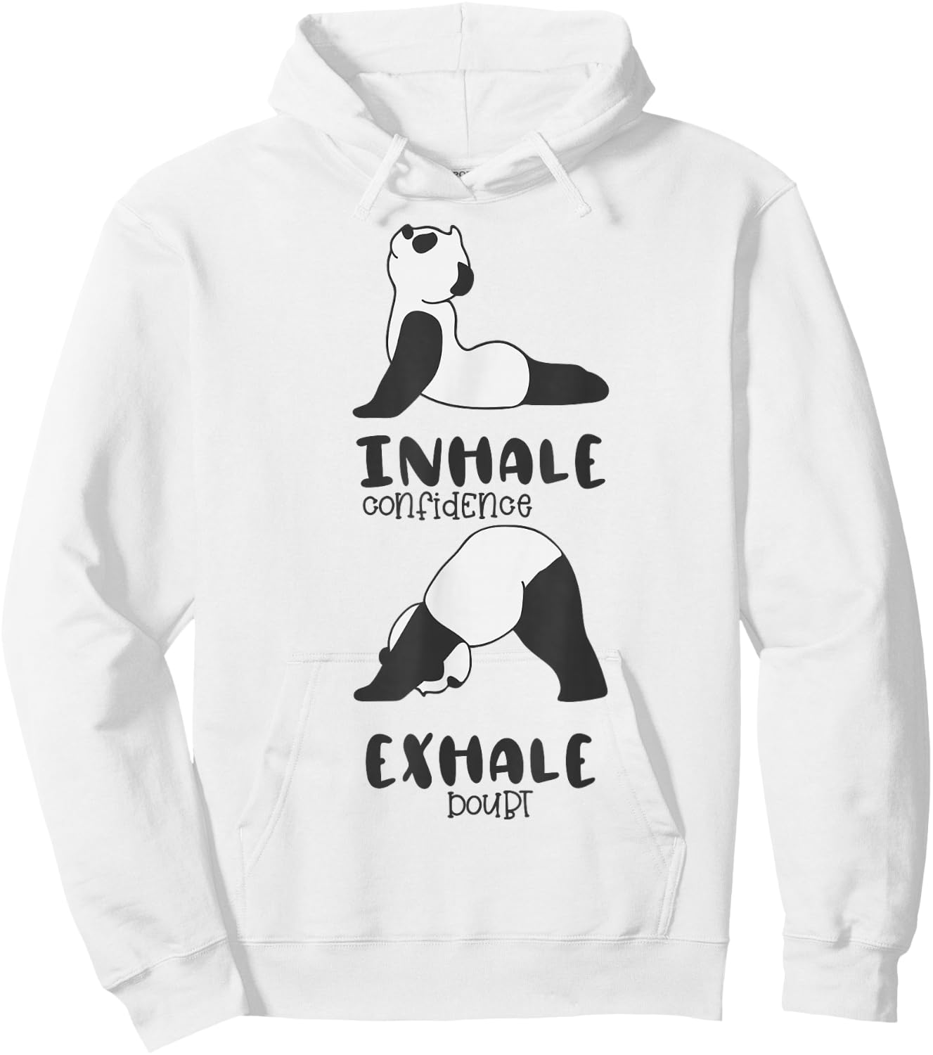 Funny Panda Bear Inhale Exhale Panda Yoga Hoodie - Hoodie | White
