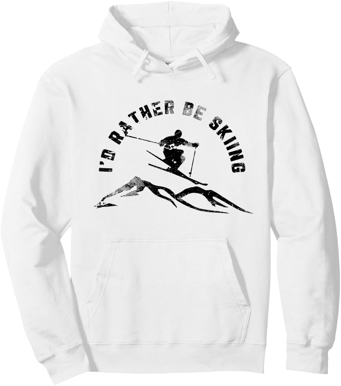 Skier I'd Rather Be Skiing Ski Hoodie - Hoodie | White