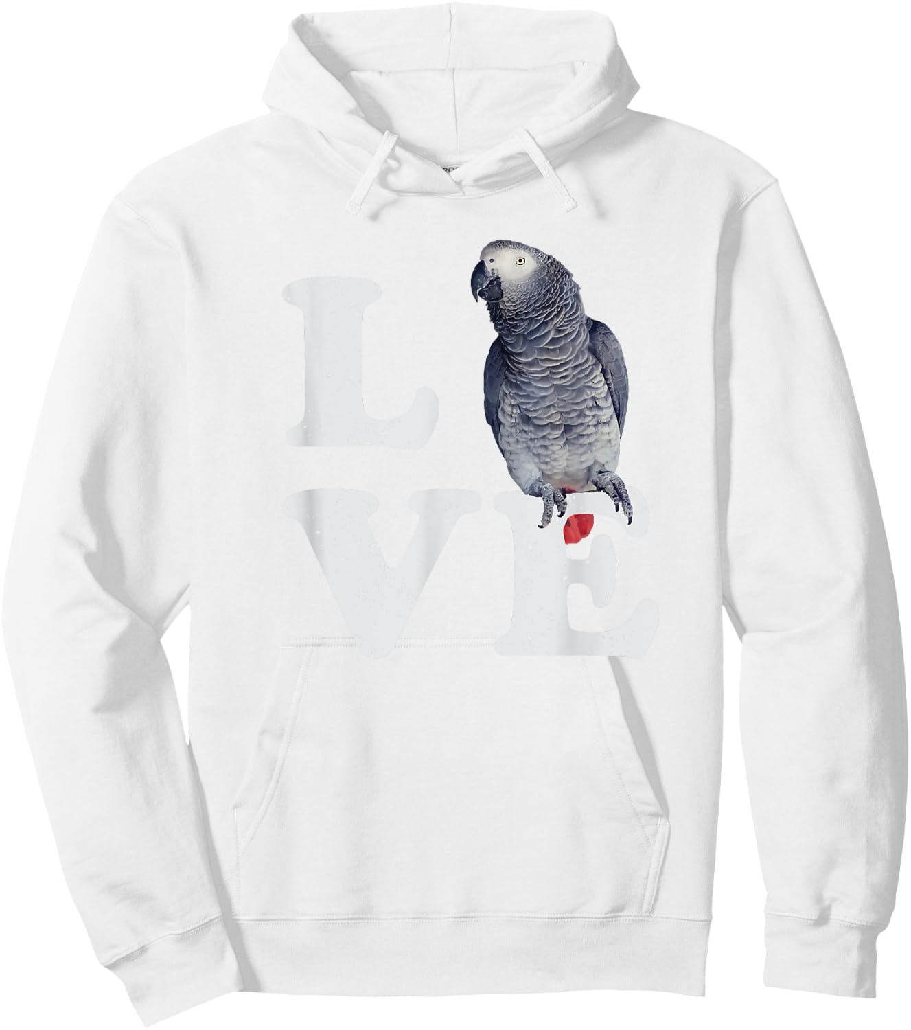 I Love My African Grey Parrot | Bird Lovers Gift Hoodie - Hoodie | White