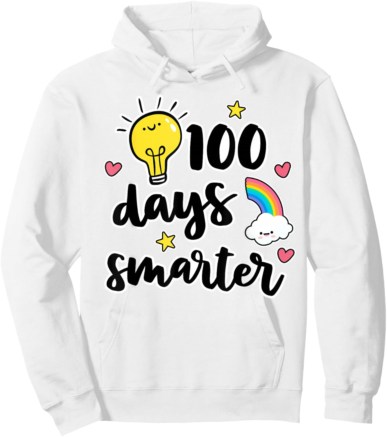 100 Days Smarter 100th Day of School Shirt Kindness Teacher Hoodie - Hoodie | White