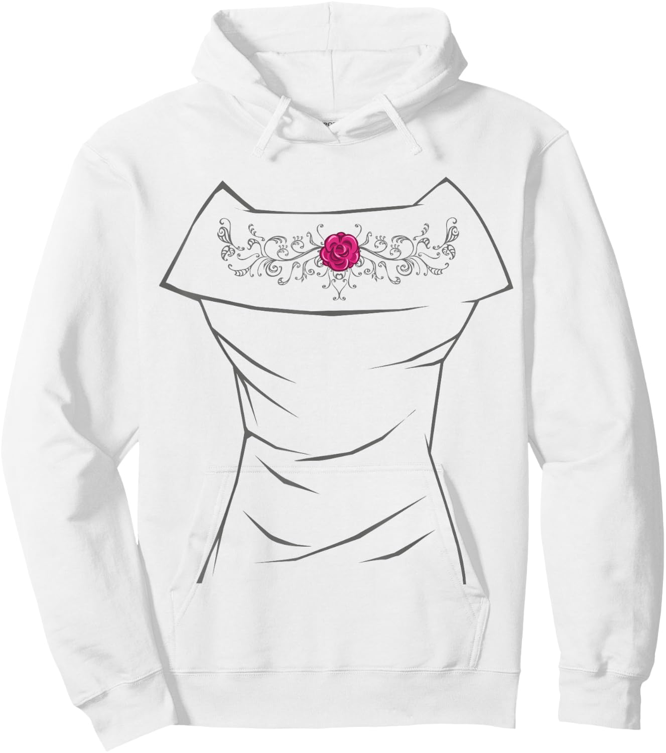 Wedding Dress Shirt, Funny Bridal Shower Gift Ideas Hoodie - Hoodie | White