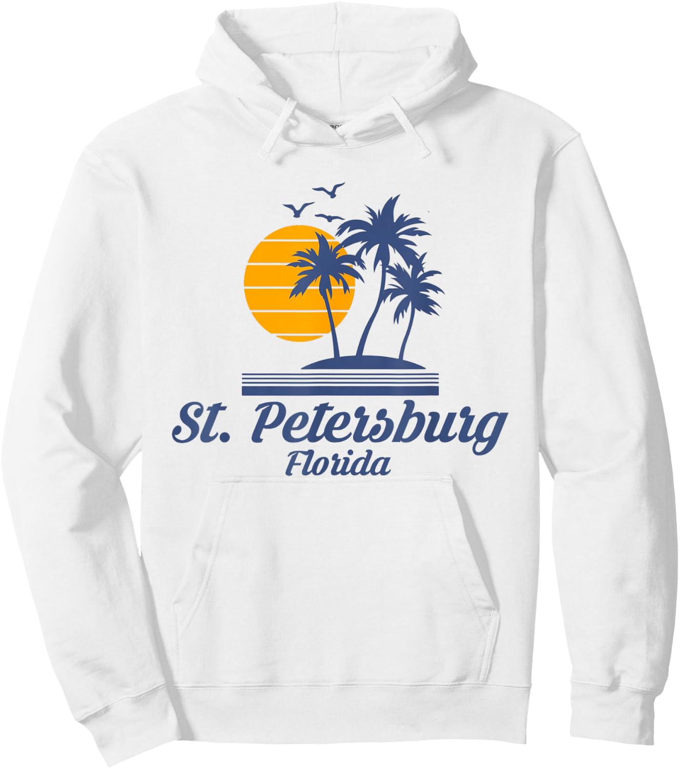 St. Petersburg Florida FL State City Beach Surf Hoodie - Hoodie | White